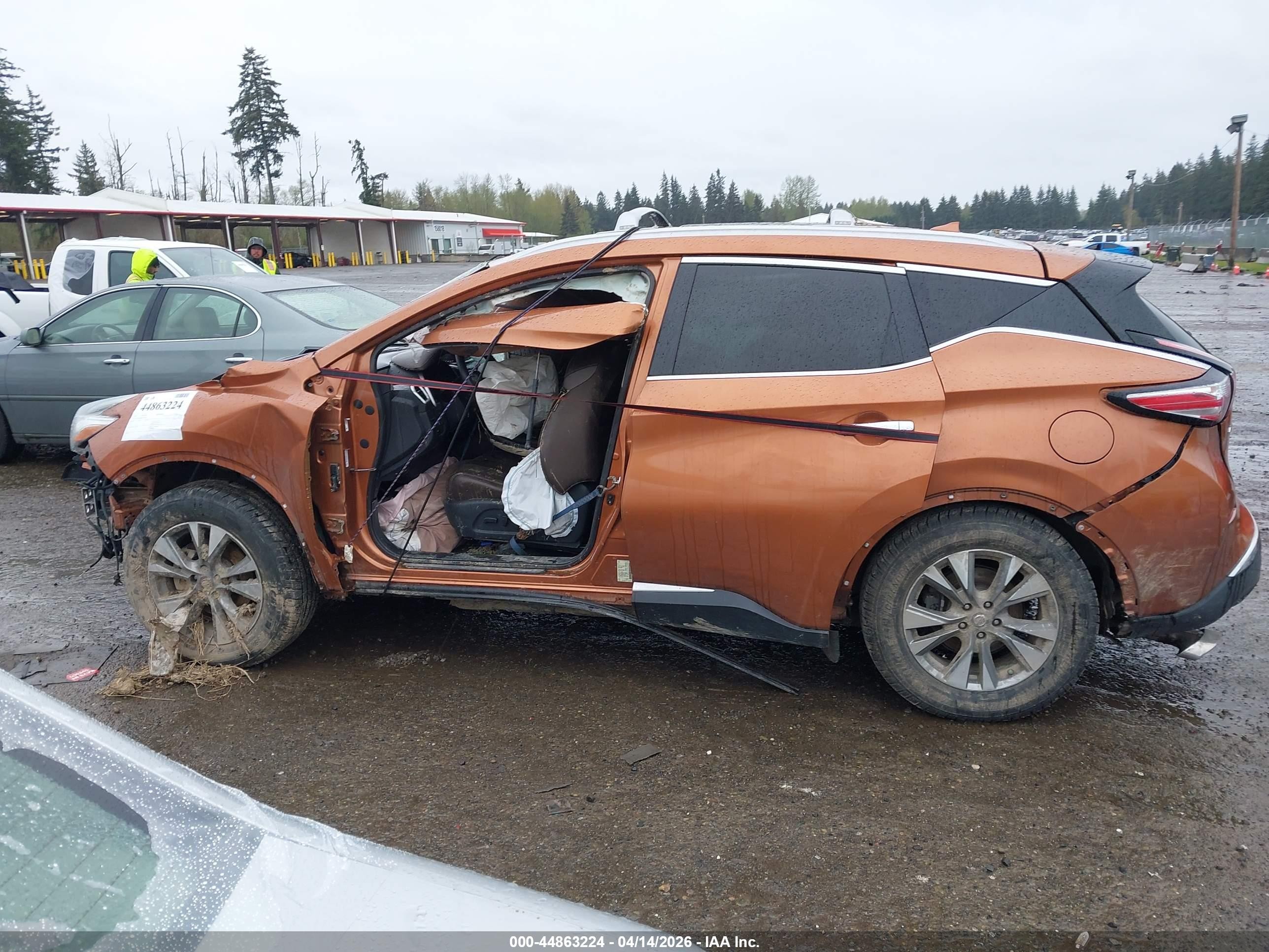 2015 Nissan Murano Platinum/s/sl/sv Orange vin: 5N1AZ2MH5FN237001