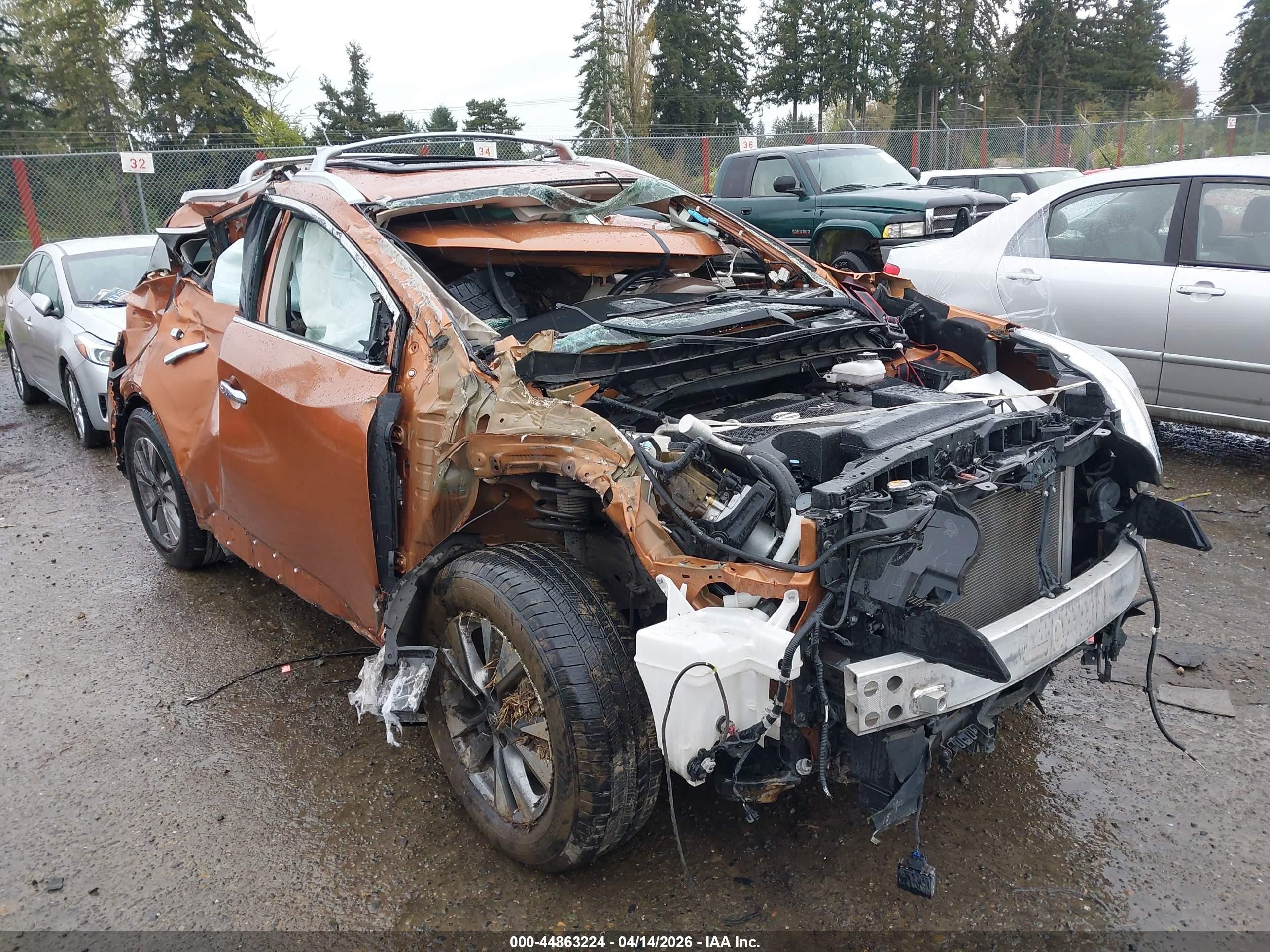2015 Nissan Murano Platinum/s/sl/sv Orange vin: 5N1AZ2MH5FN237001