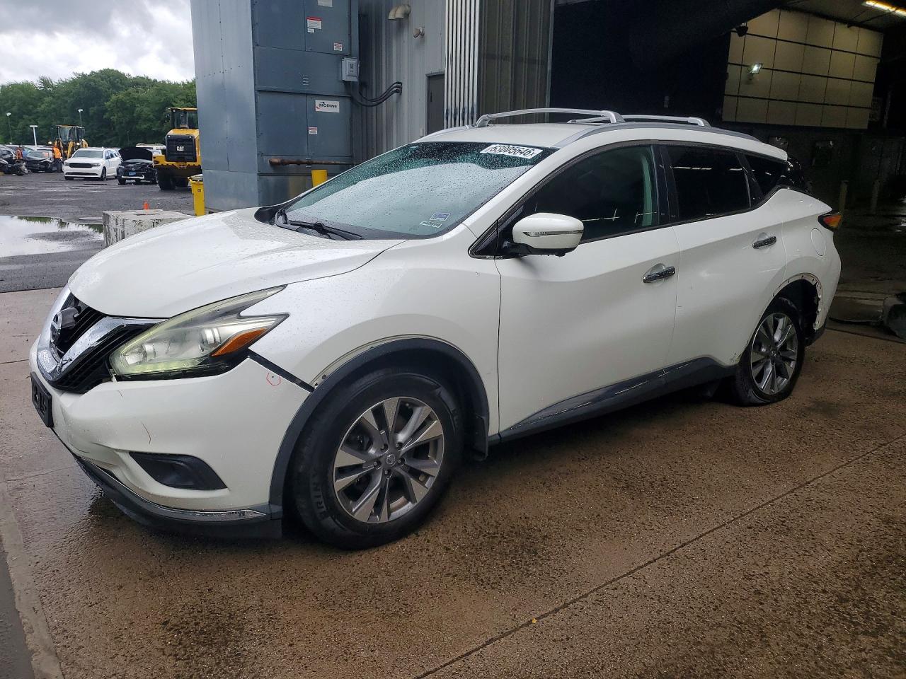 2015 Nissan Murano Sl White vin: 5N1AZ2MH5FN242229