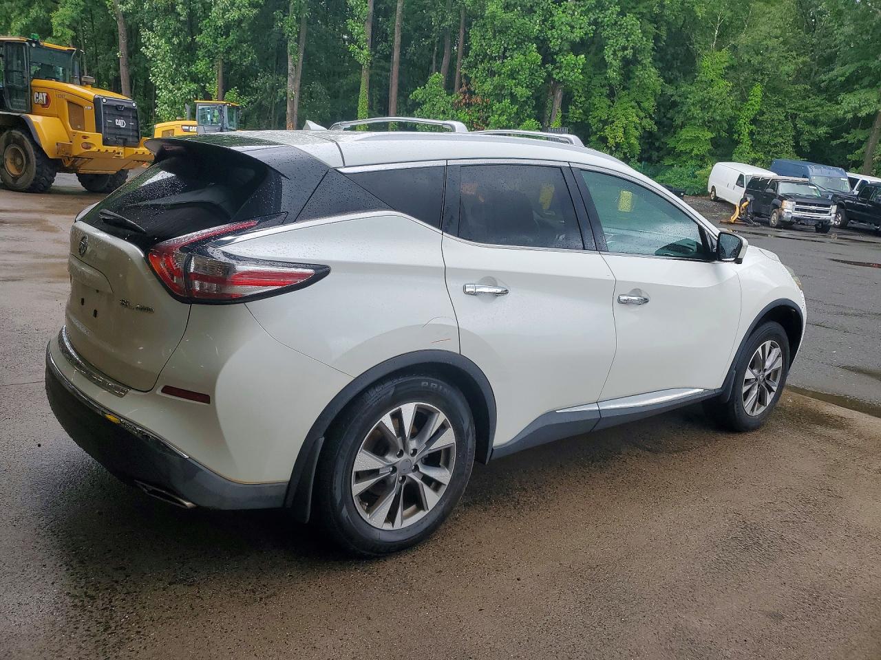 2015 Nissan Murano Sl White vin: 5N1AZ2MH5FN242229