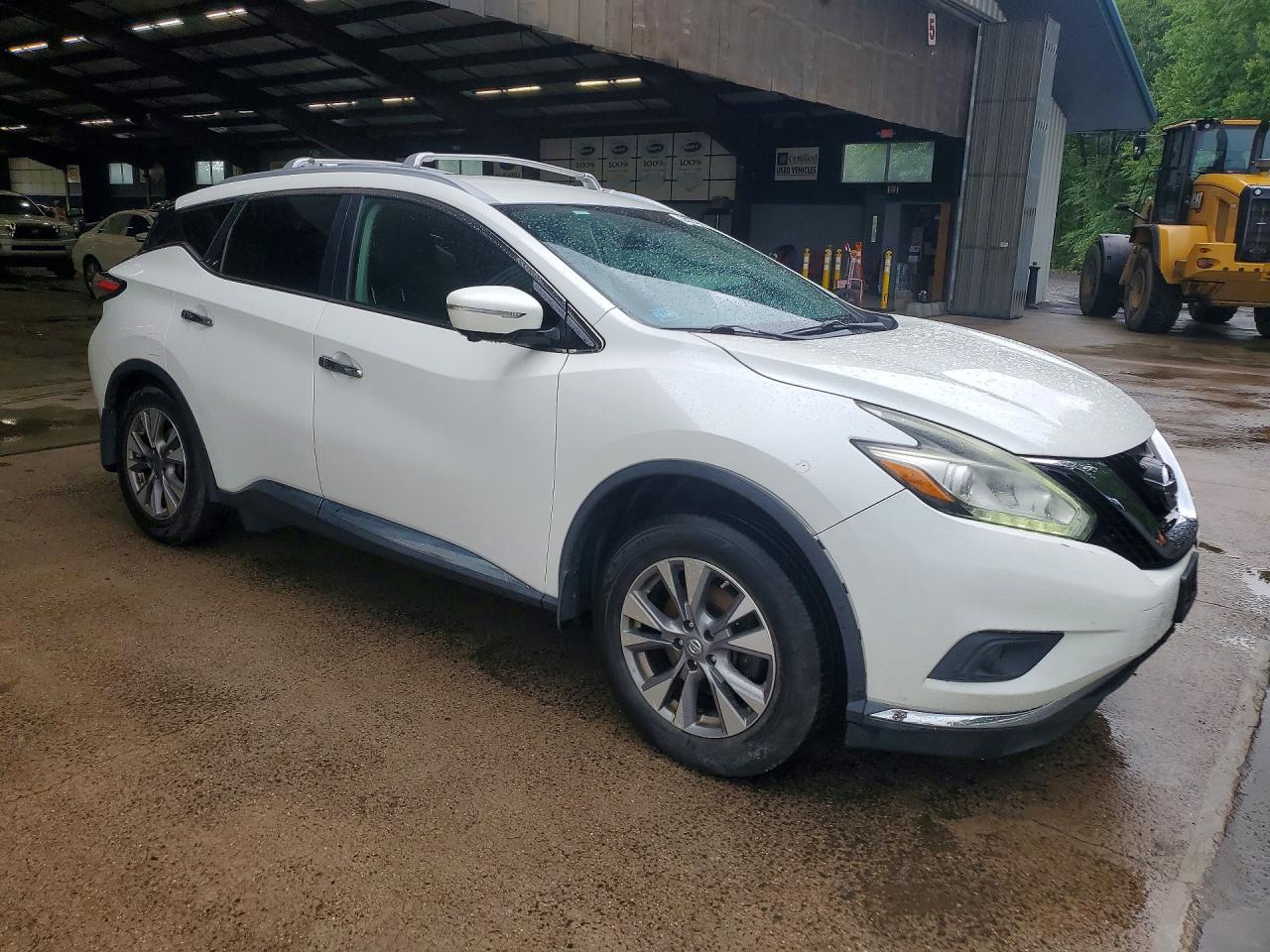 2015 Nissan Murano Sl White vin: 5N1AZ2MH5FN242229