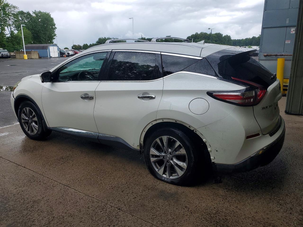 2015 Nissan Murano Sl White vin: 5N1AZ2MH5FN242229