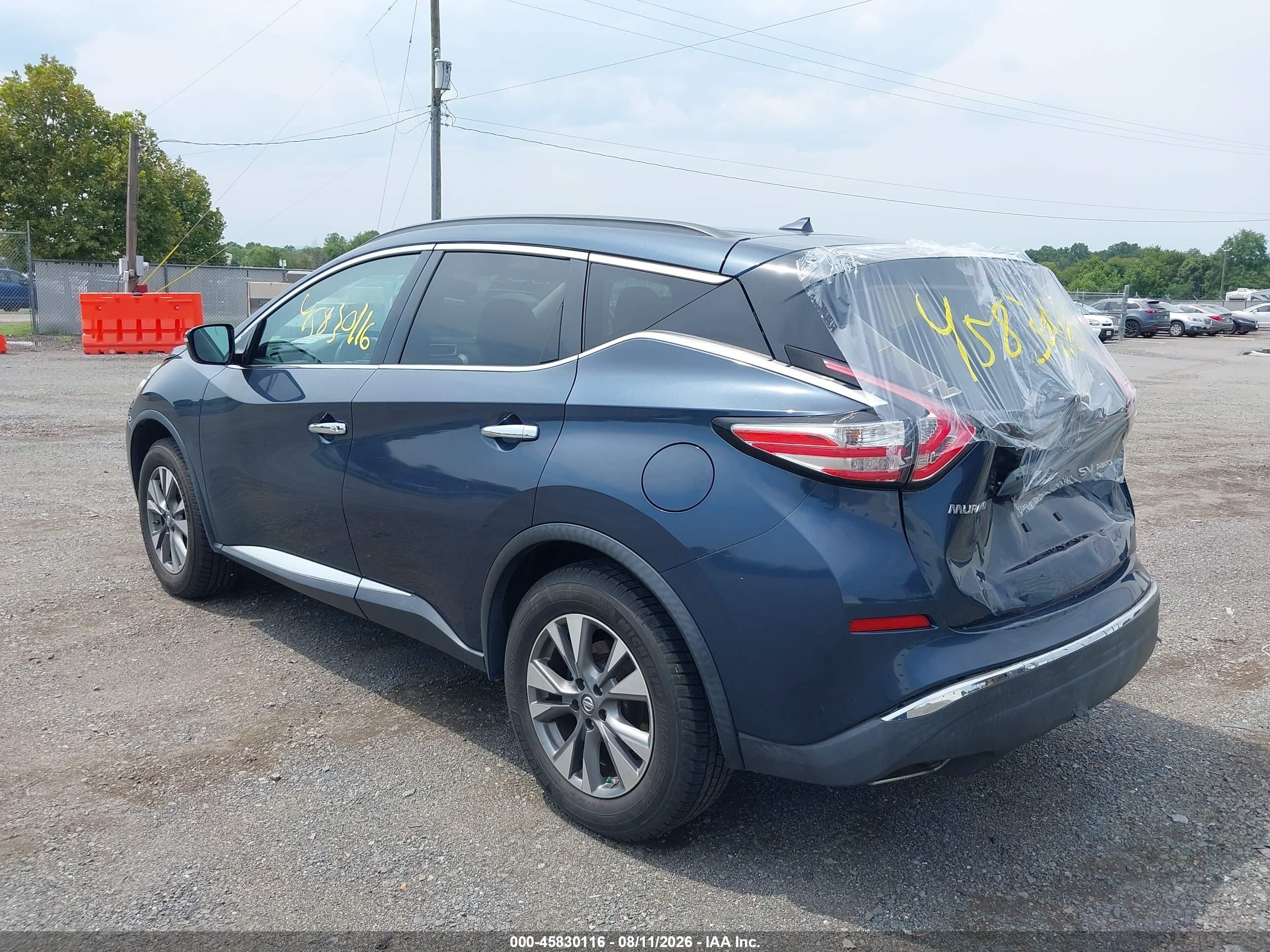 2015 Nissan Murano Sv Gray vin: 5N1AZ2MH5FN254283