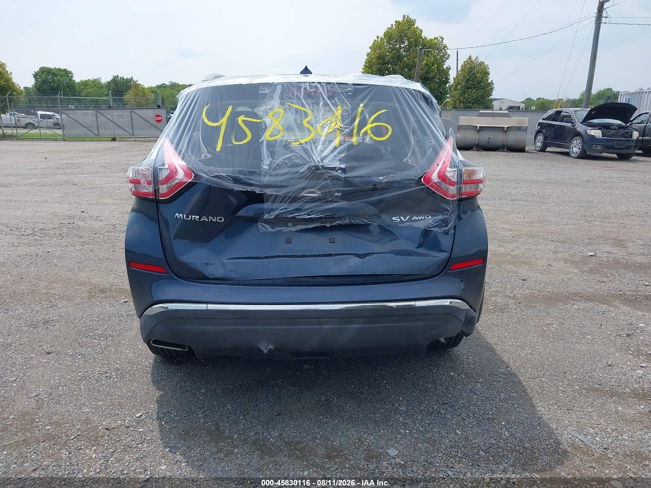 2015 Nissan Murano Sv Gray vin: 5N1AZ2MH5FN254283
