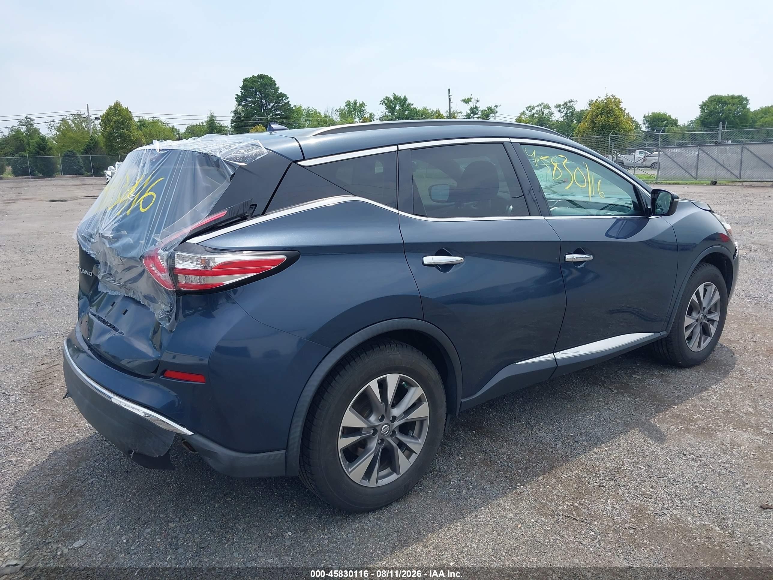 2015 Nissan Murano Sv Gray vin: 5N1AZ2MH5FN254283