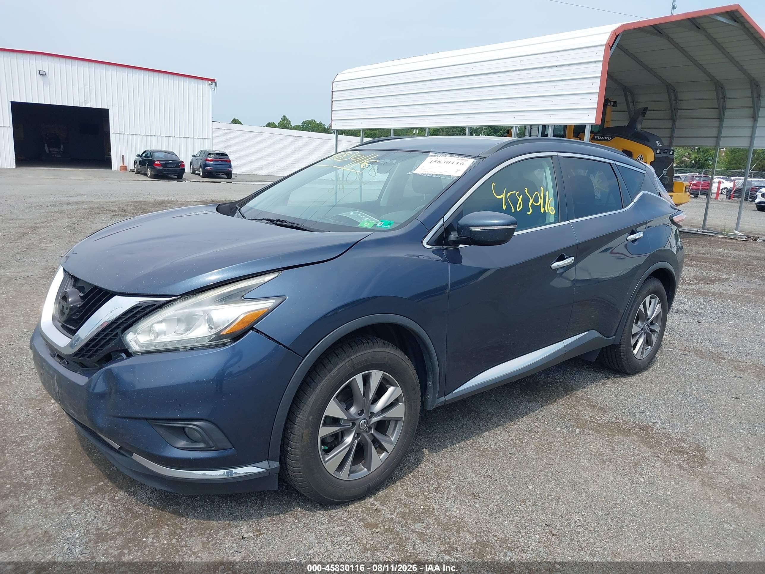 2015 Nissan Murano Sv Gray vin: 5N1AZ2MH5FN254283
