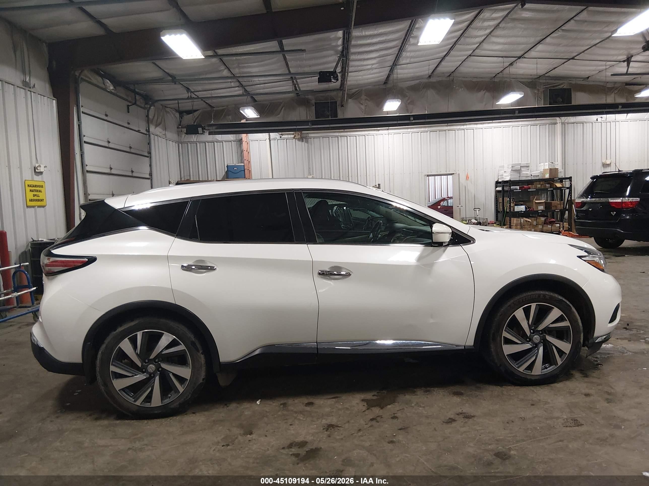 2015 Nissan Murano Platinum White vin: 5N1AZ2MH5FN259385
