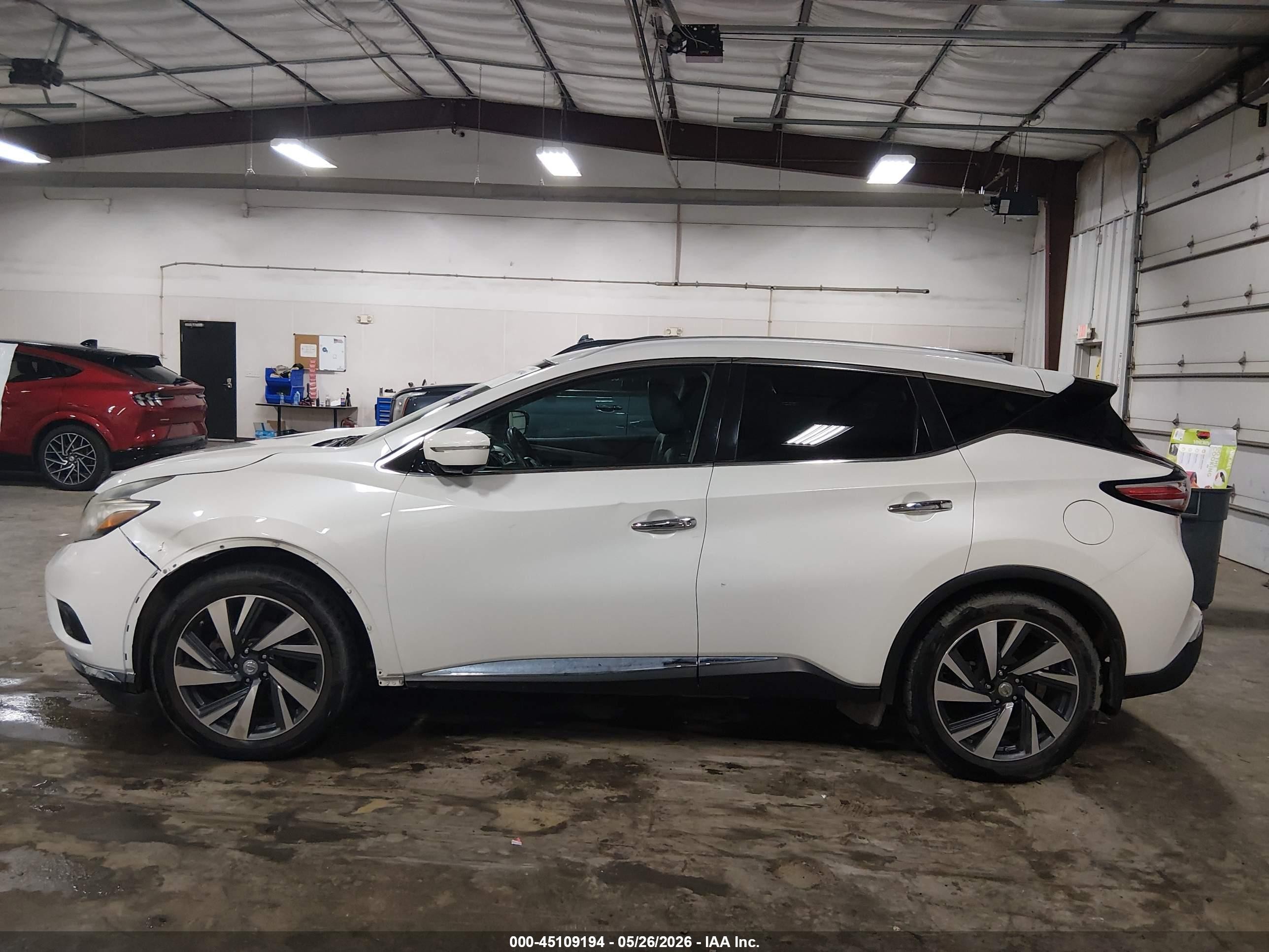 2015 Nissan Murano Platinum White vin: 5N1AZ2MH5FN259385