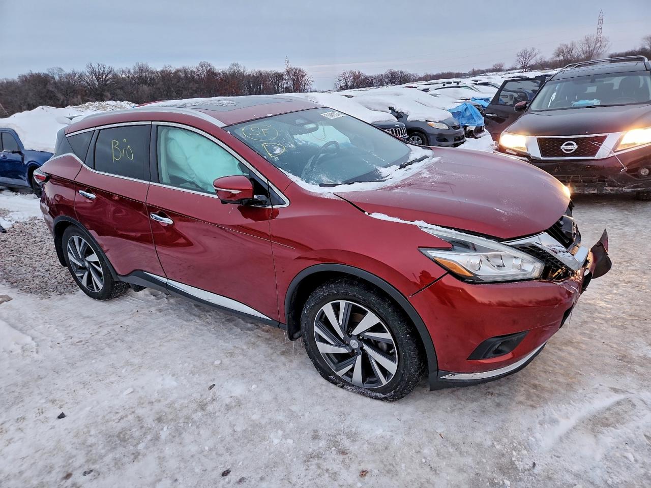 2015 Nissan Murano S Maroon vin: 5N1AZ2MH5FN281998