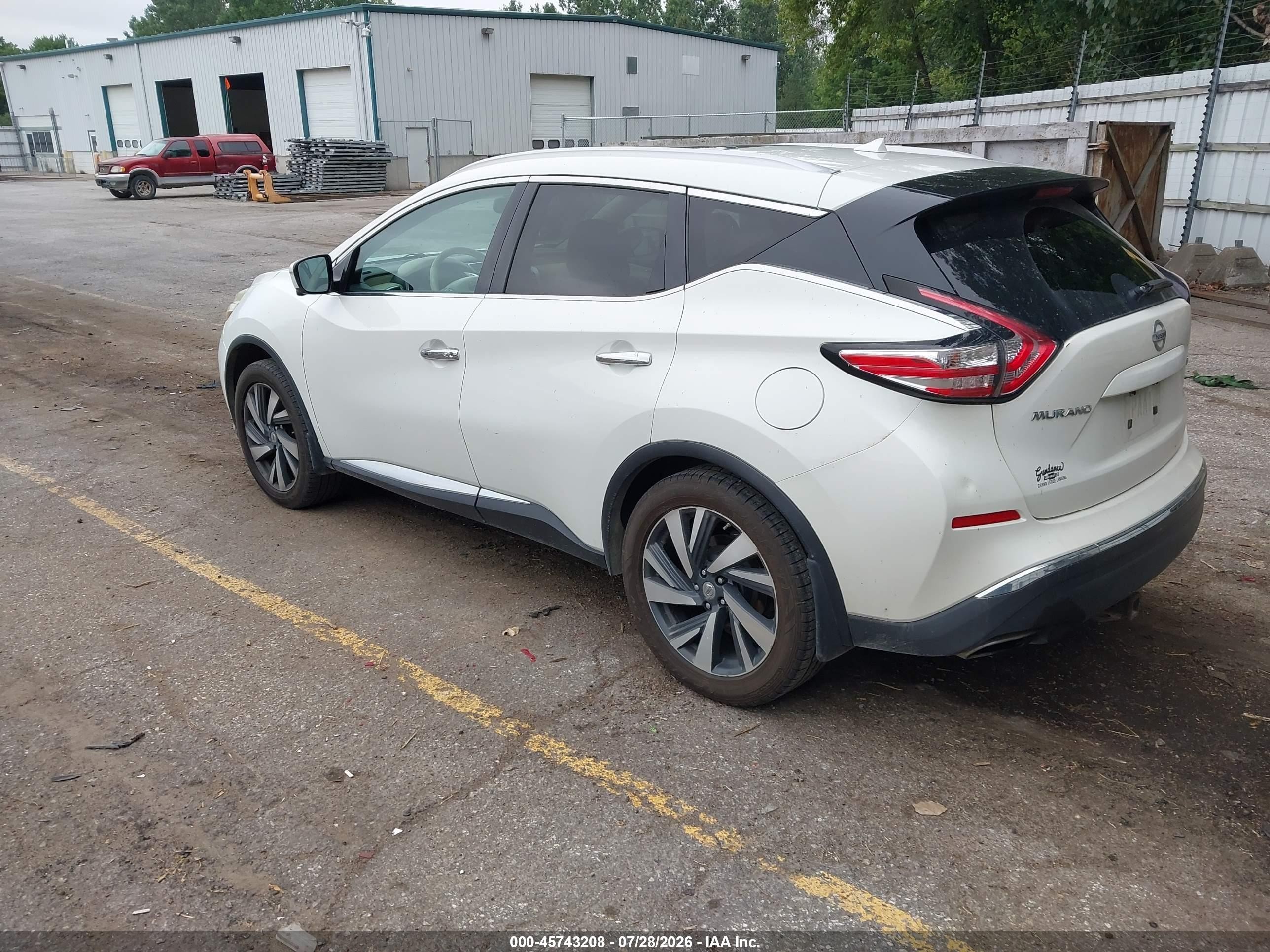 2015 Nissan Murano Platinum/s/sl/sv White vin: 5N1AZ2MH5FN286229