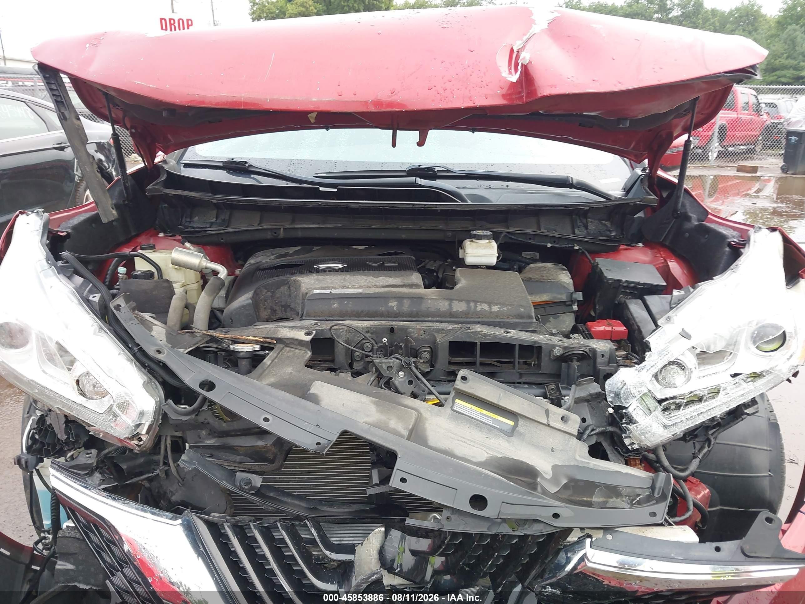 2017 Nissan Murano Sv Красный vin: 5N1AZ2MH5HN149620