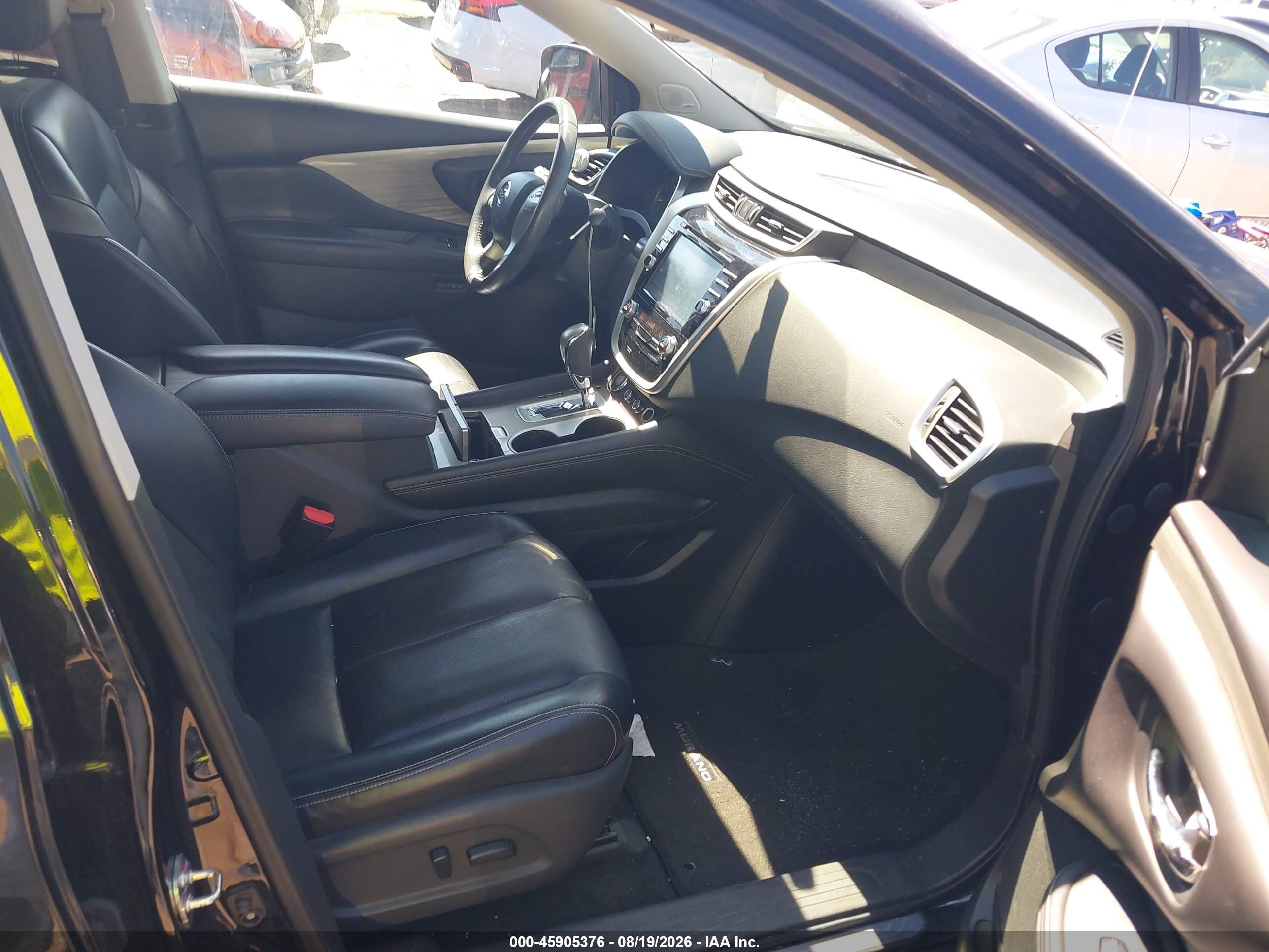 2017 Nissan Murano Platinum/s/sl/sv Black vin: 5N1AZ2MH5HN151786