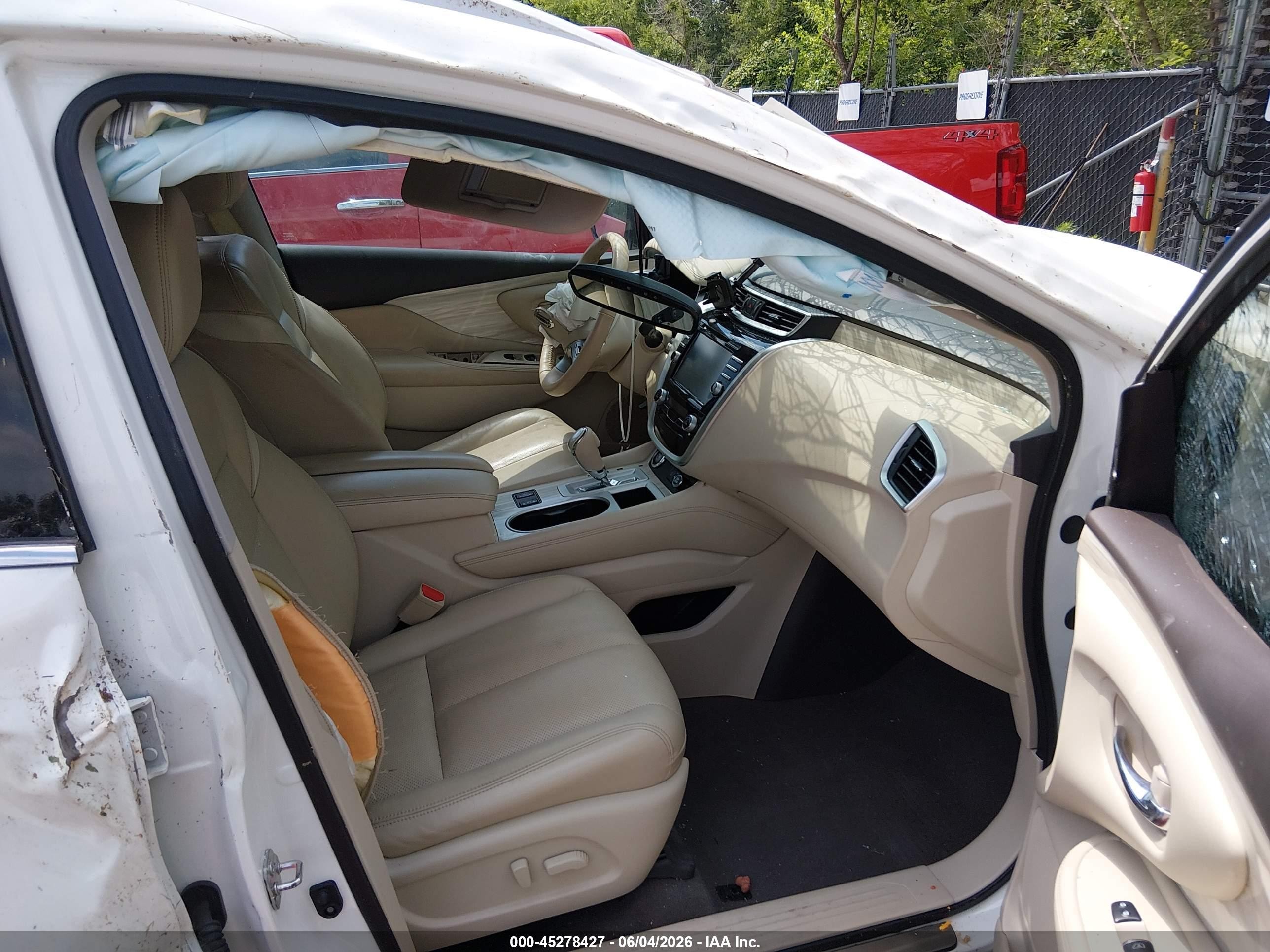 2018 Nissan Murano Sl White vin: 5N1AZ2MH5JN119295