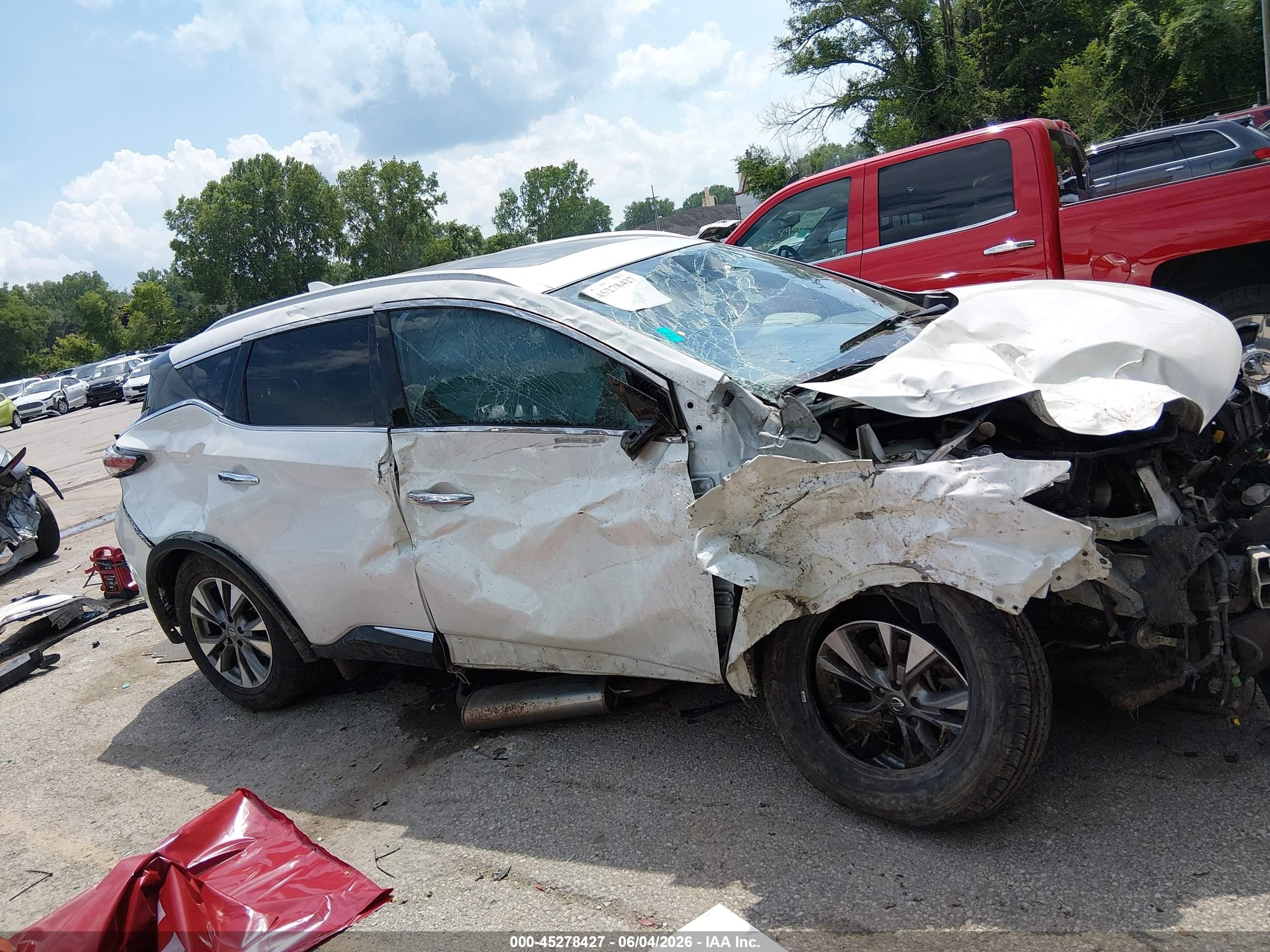 2018 Nissan Murano Sl White vin: 5N1AZ2MH5JN119295