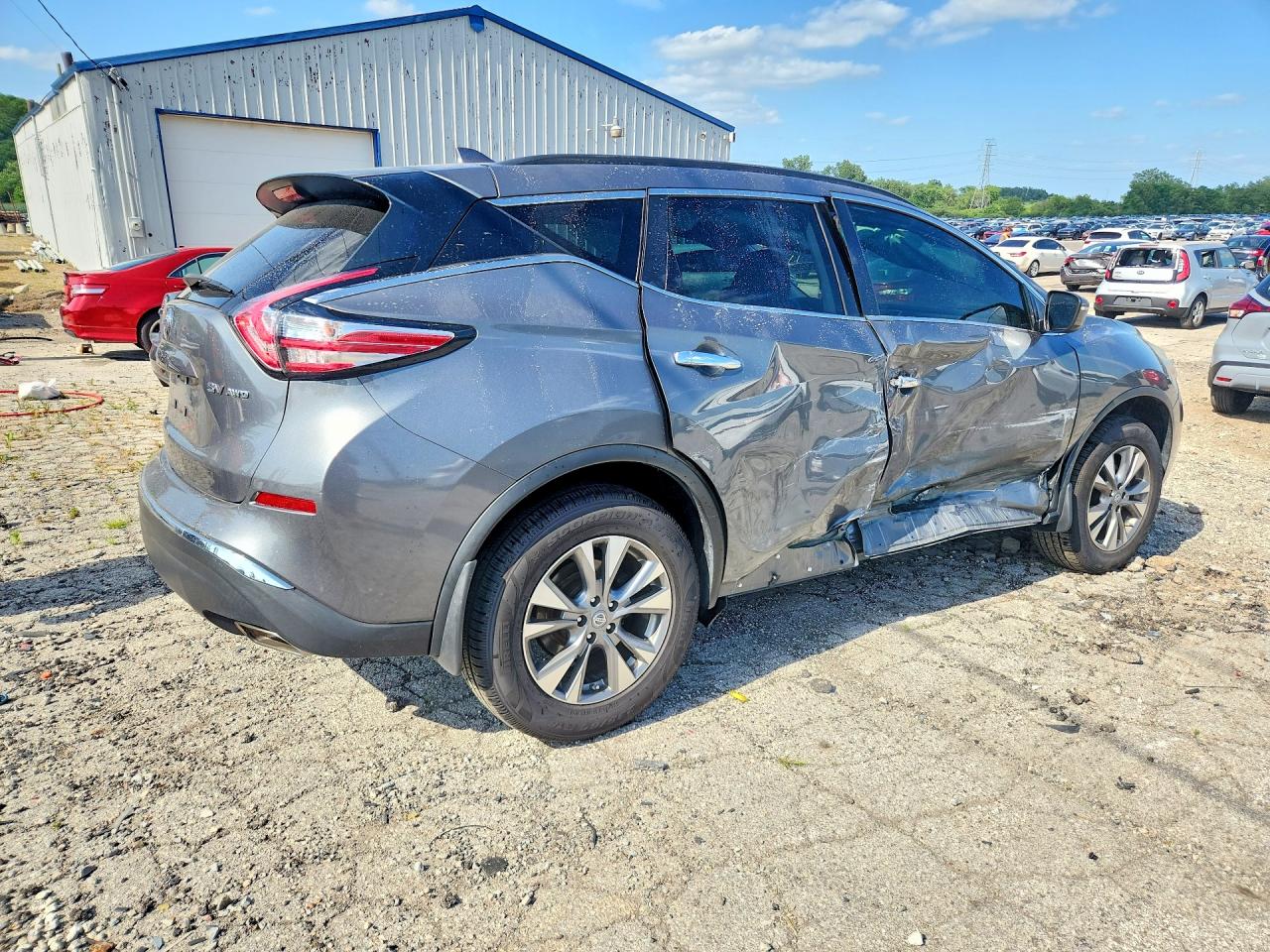 2018 Nissan Murano S Gray vin: 5N1AZ2MH5JN124707