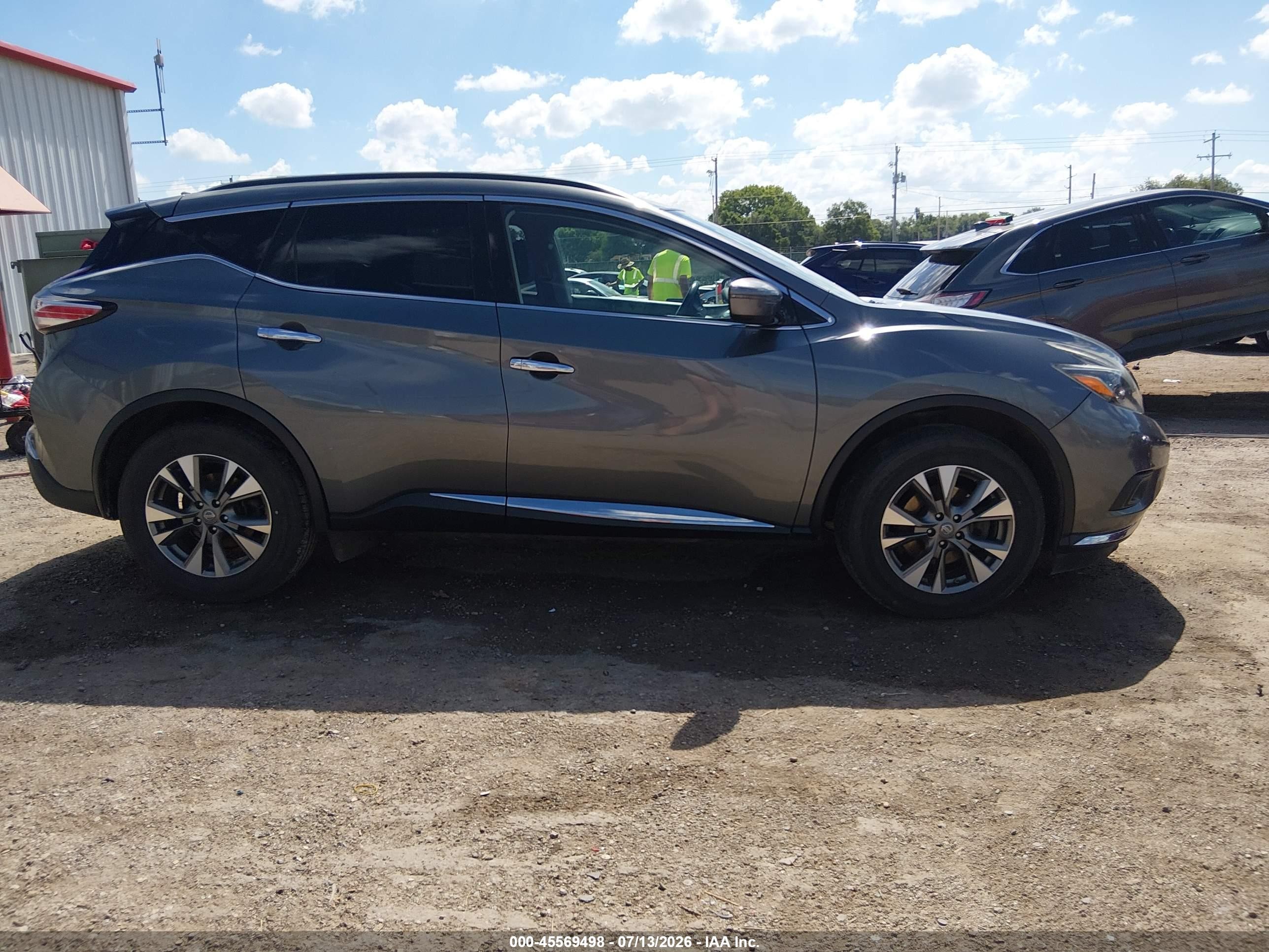 2018 Nissan Murano Sv Gray vin: 5N1AZ2MH5JN128529