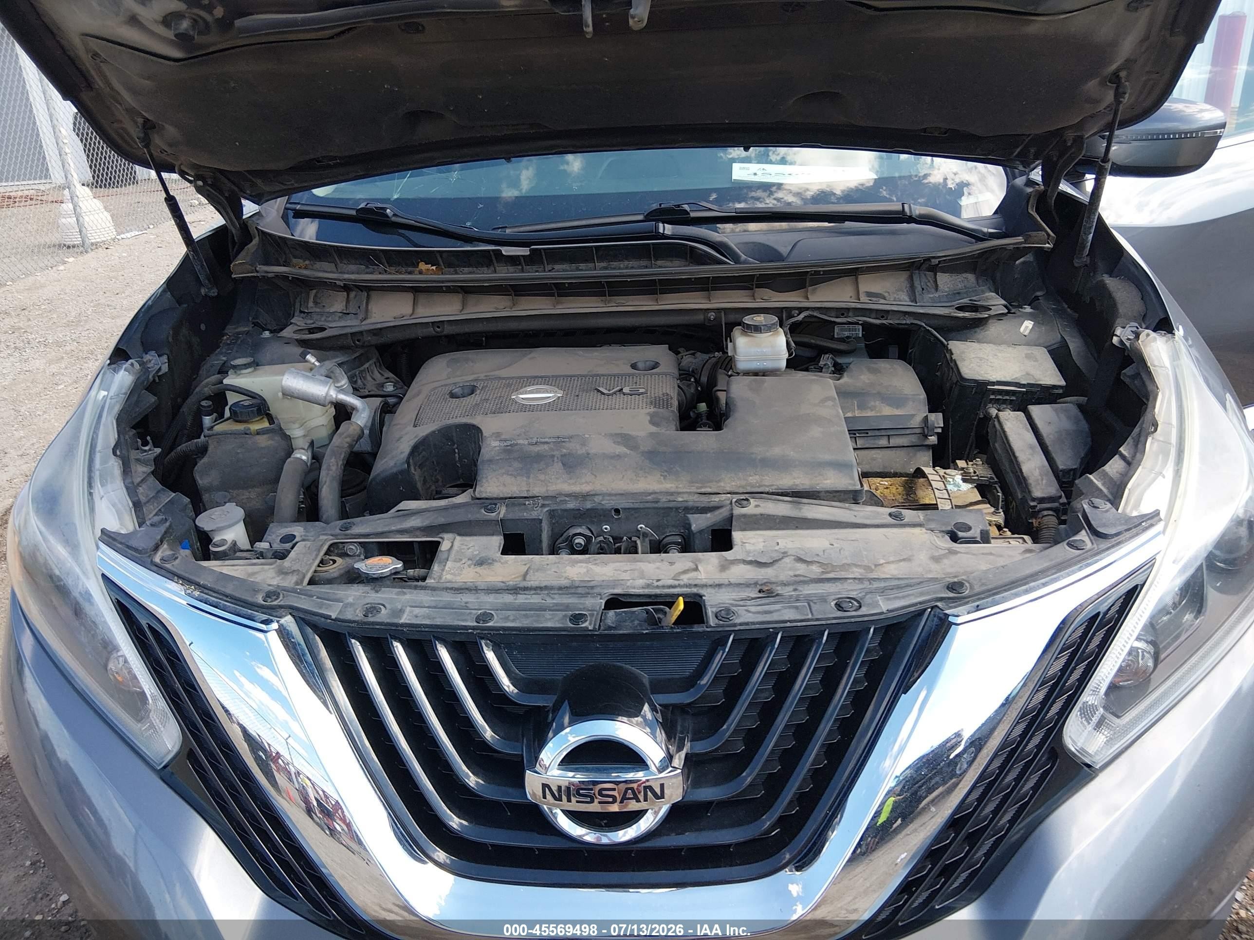 2018 Nissan Murano Sv Gray vin: 5N1AZ2MH5JN128529