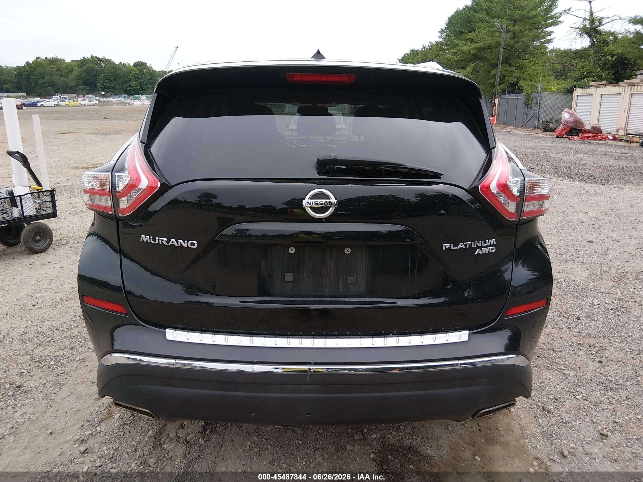 2015 Nissan Murano Platinum Black vin: 5N1AZ2MH6FN221552