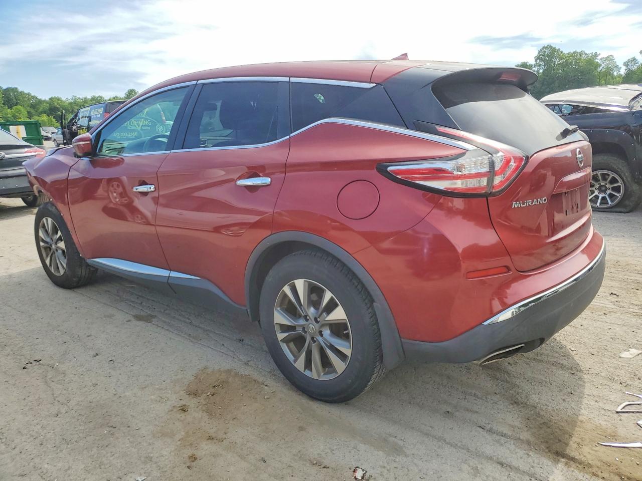 2015 Nissan Murano S Red vin: 5N1AZ2MH6FN223351