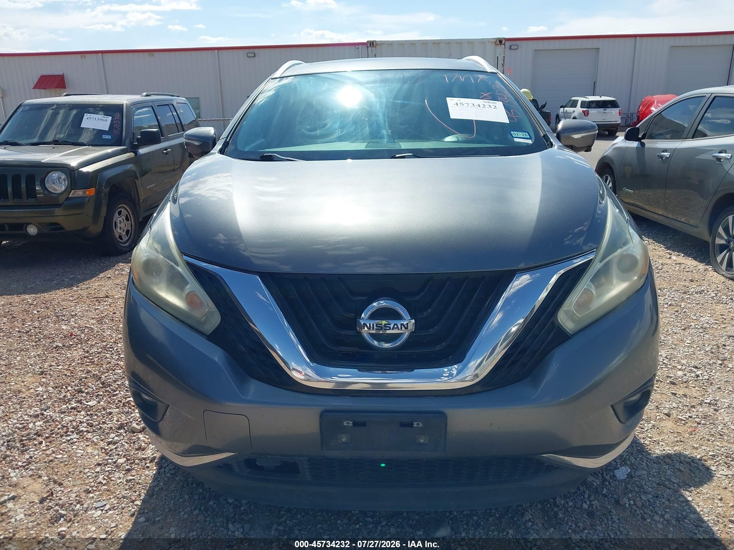 2015 Nissan Murano Platinum Черный vin: 5N1AZ2MH6FN231997