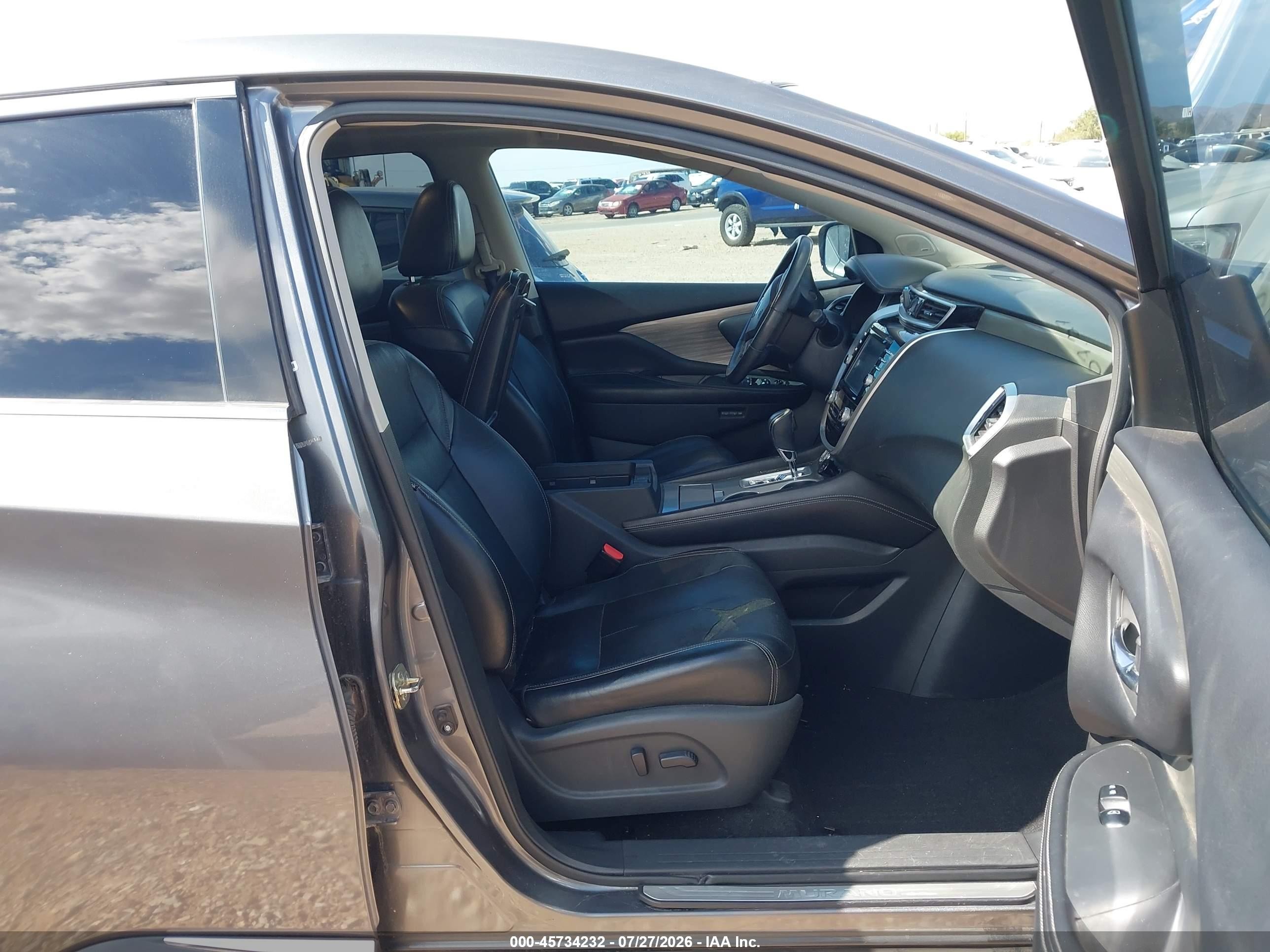 2015 Nissan Murano Platinum Черный vin: 5N1AZ2MH6FN231997