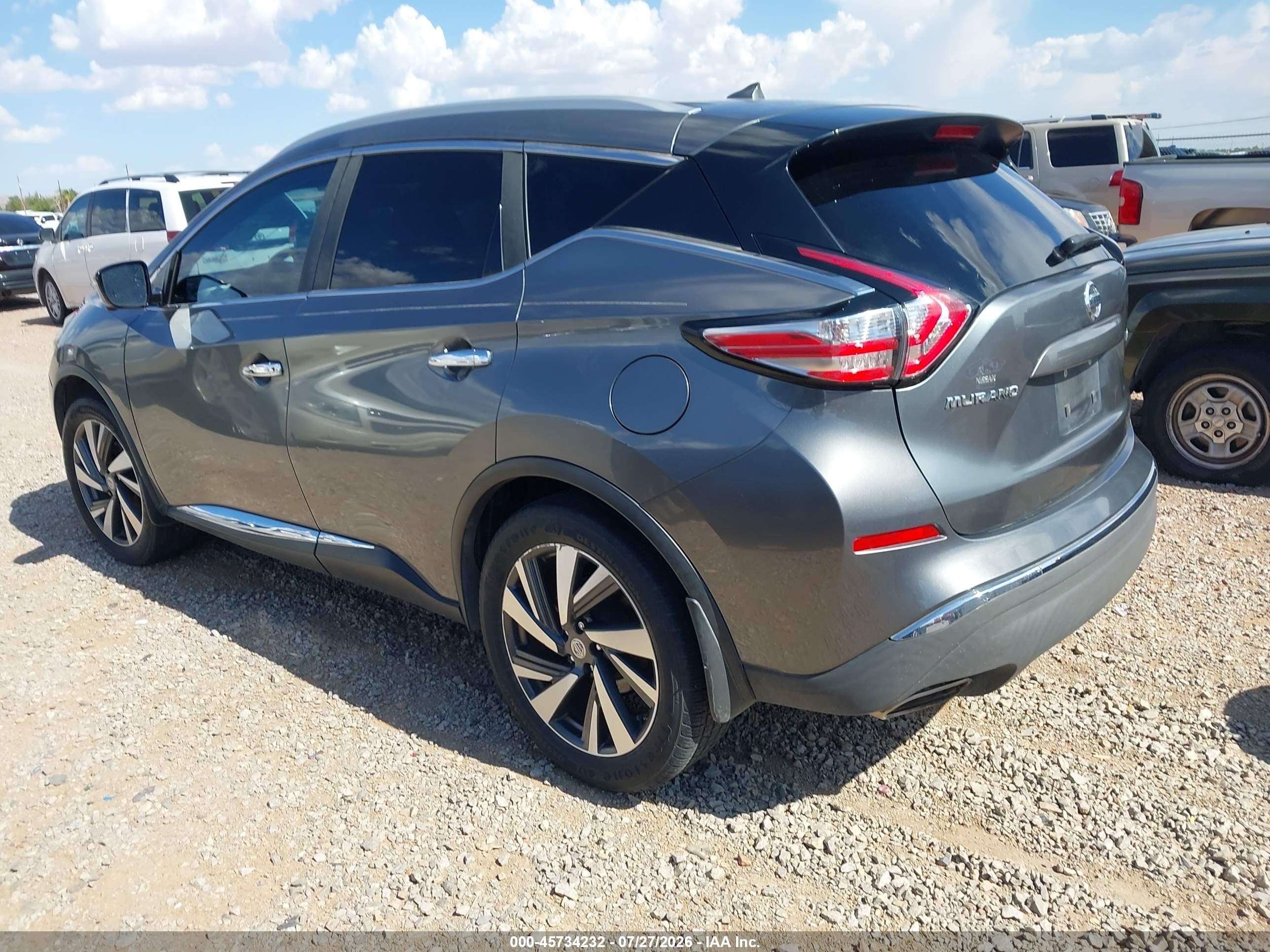 2015 Nissan Murano Platinum Черный vin: 5N1AZ2MH6FN231997
