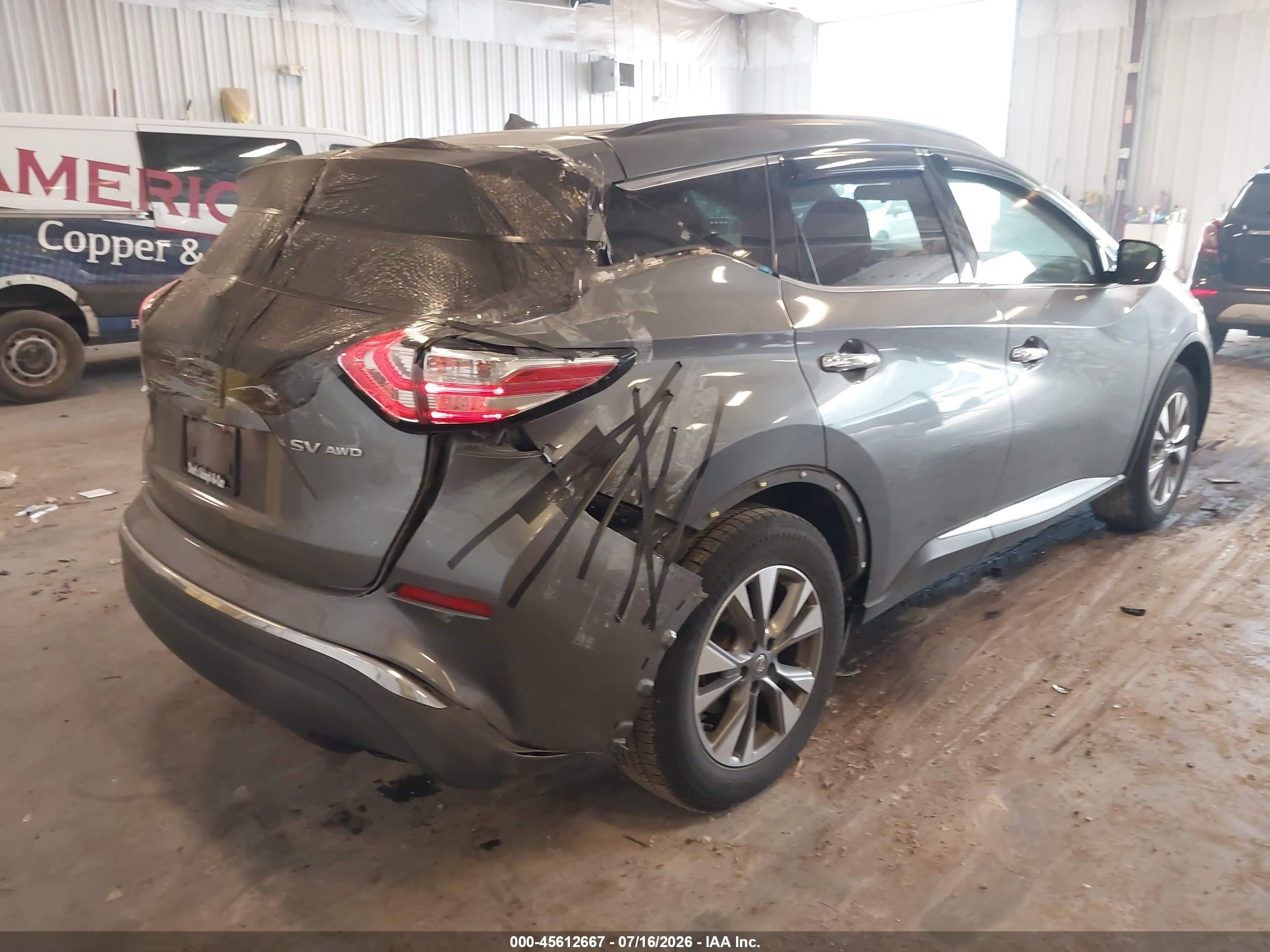 2015 Nissan Murano Platinum/s/sl/sv Gray vin: 5N1AZ2MH6FN246239