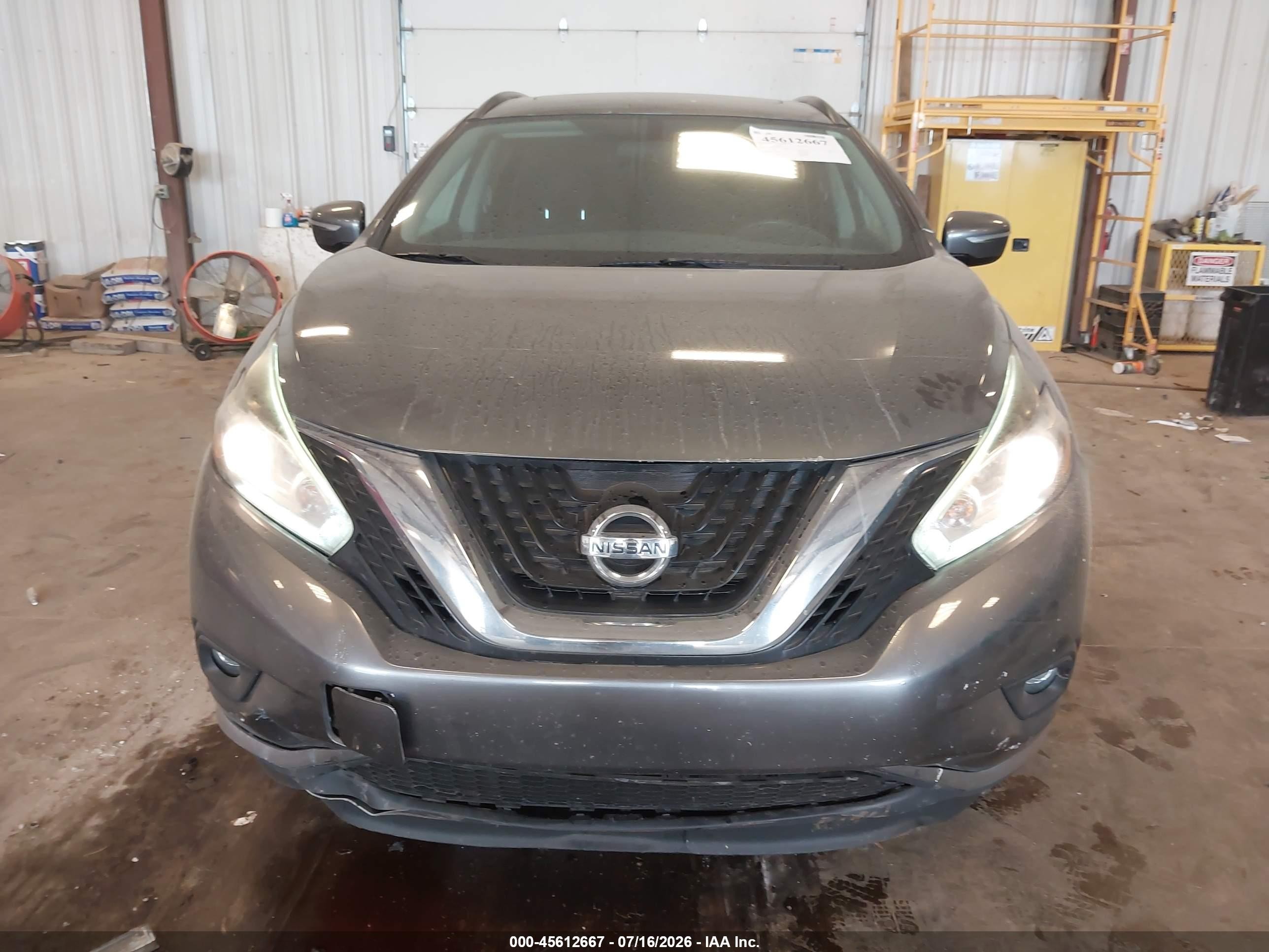 2015 Nissan Murano Platinum/s/sl/sv Gray vin: 5N1AZ2MH6FN246239