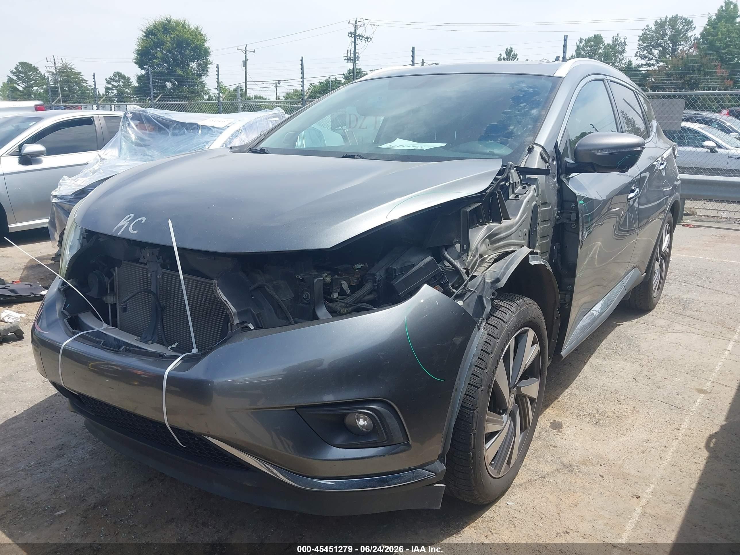 2015 Nissan Murano Platinum Gray vin: 5N1AZ2MH6FN255071