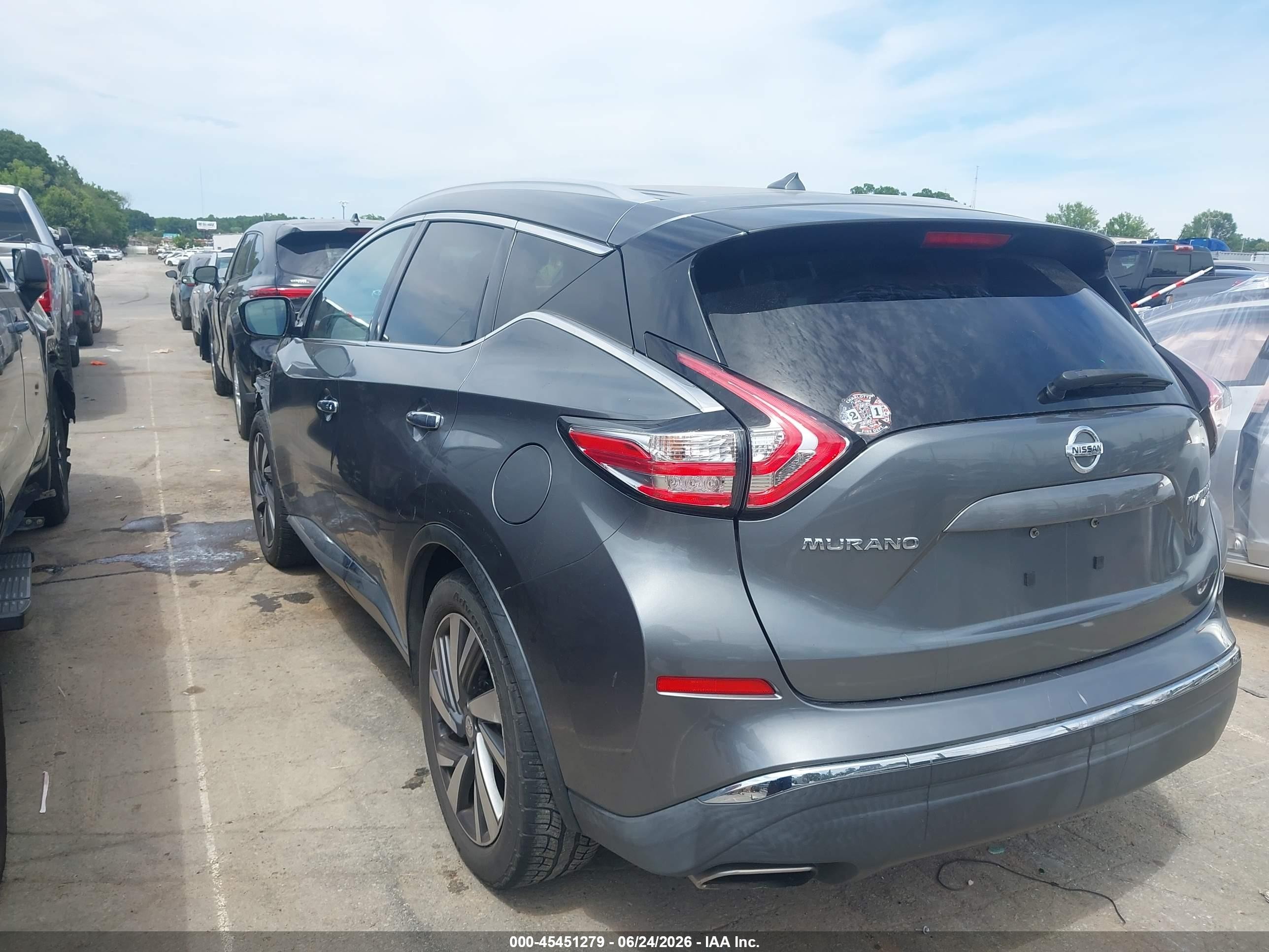 2015 Nissan Murano Platinum Gray vin: 5N1AZ2MH6FN255071