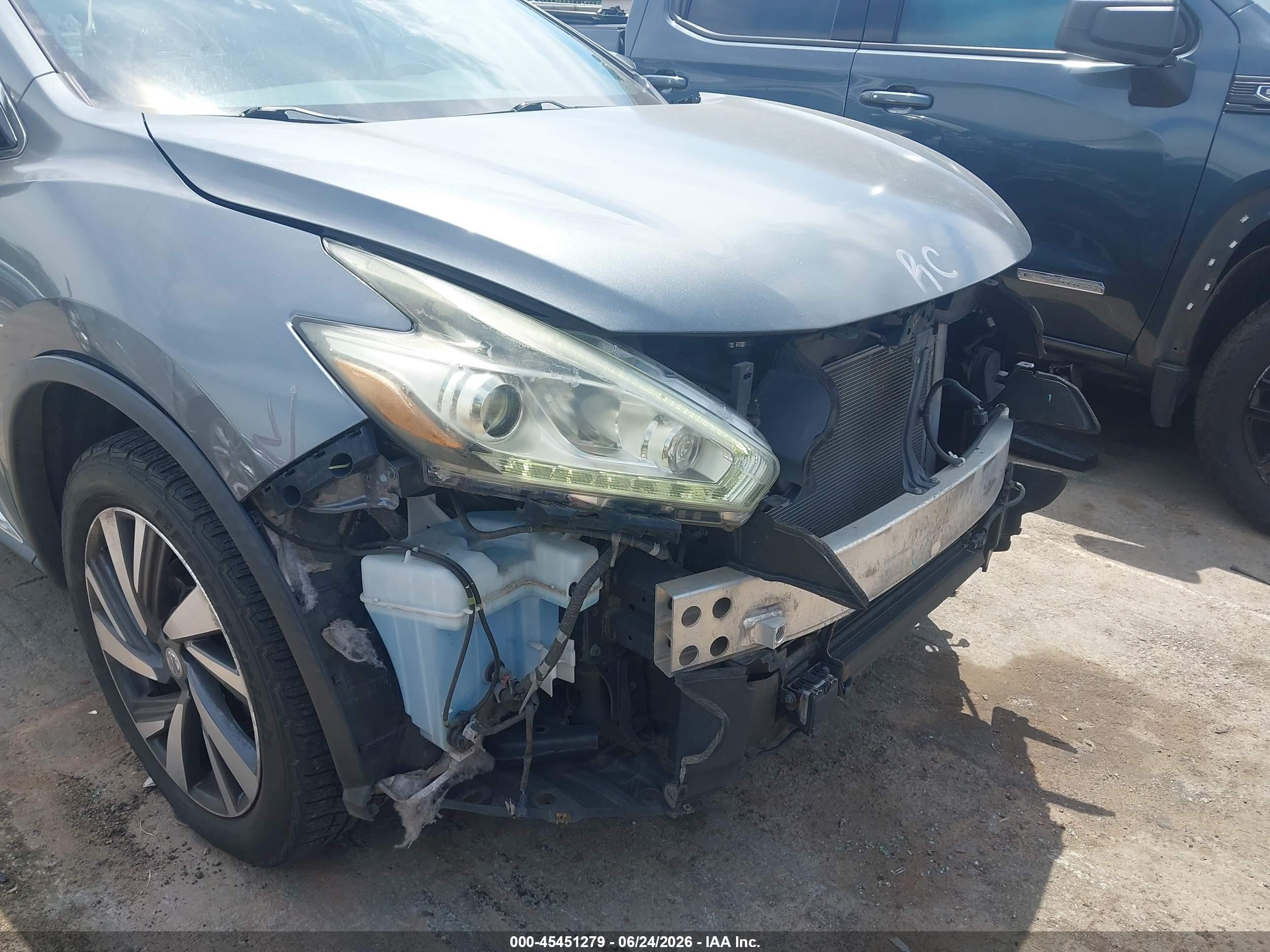 2015 Nissan Murano Platinum Gray vin: 5N1AZ2MH6FN255071