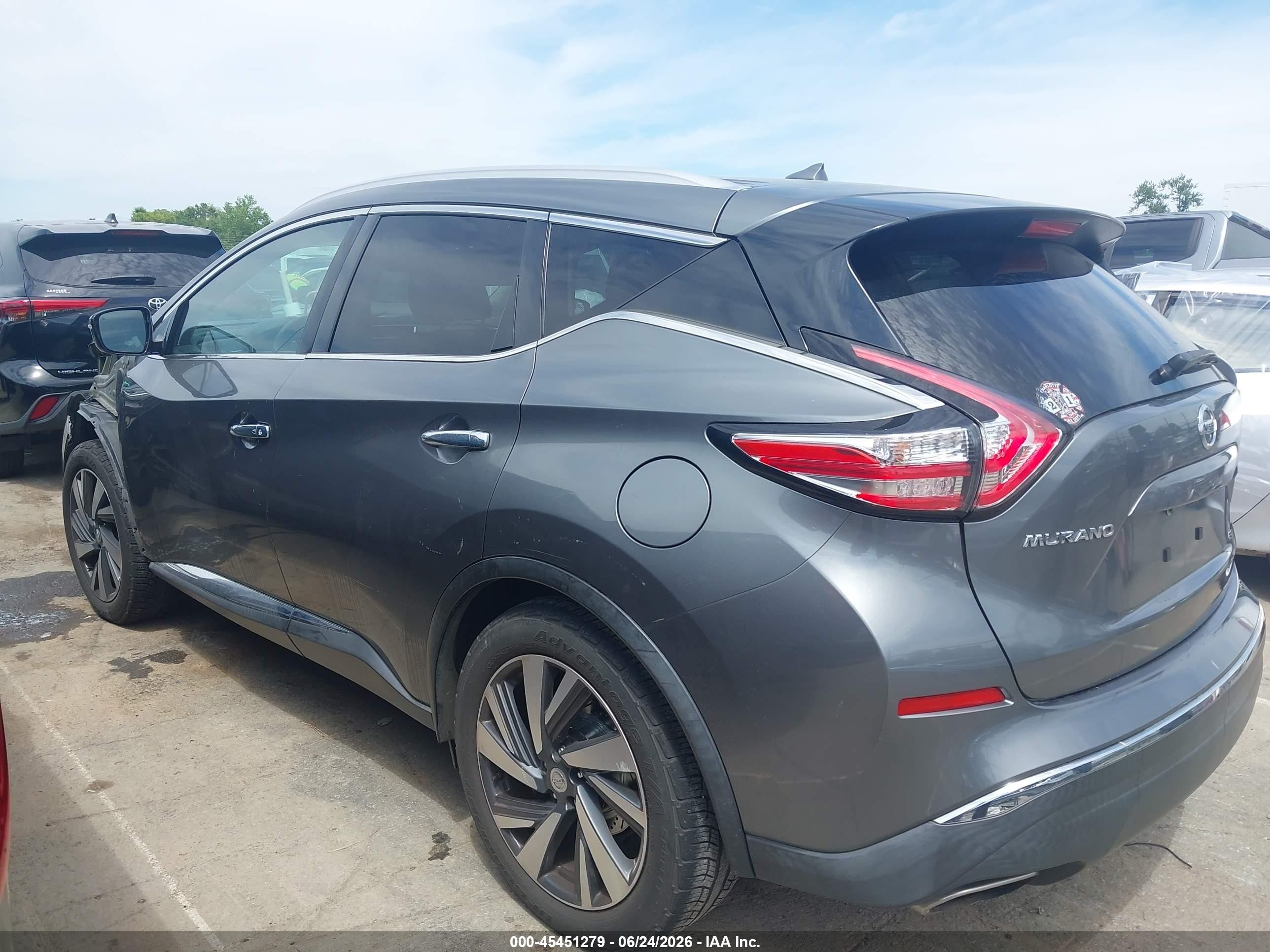 2015 Nissan Murano Platinum Gray vin: 5N1AZ2MH6FN255071