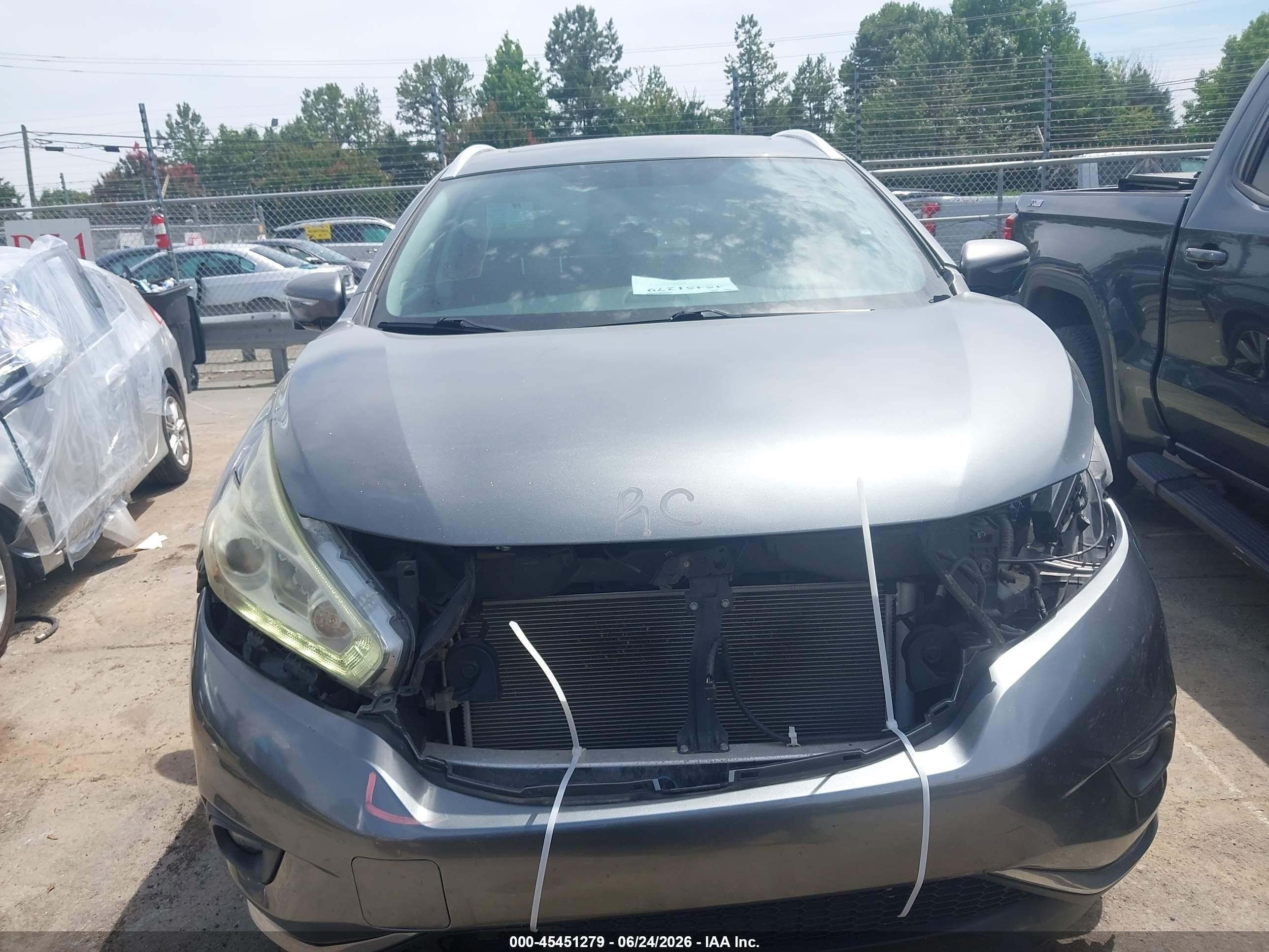 2015 Nissan Murano Platinum Gray vin: 5N1AZ2MH6FN255071
