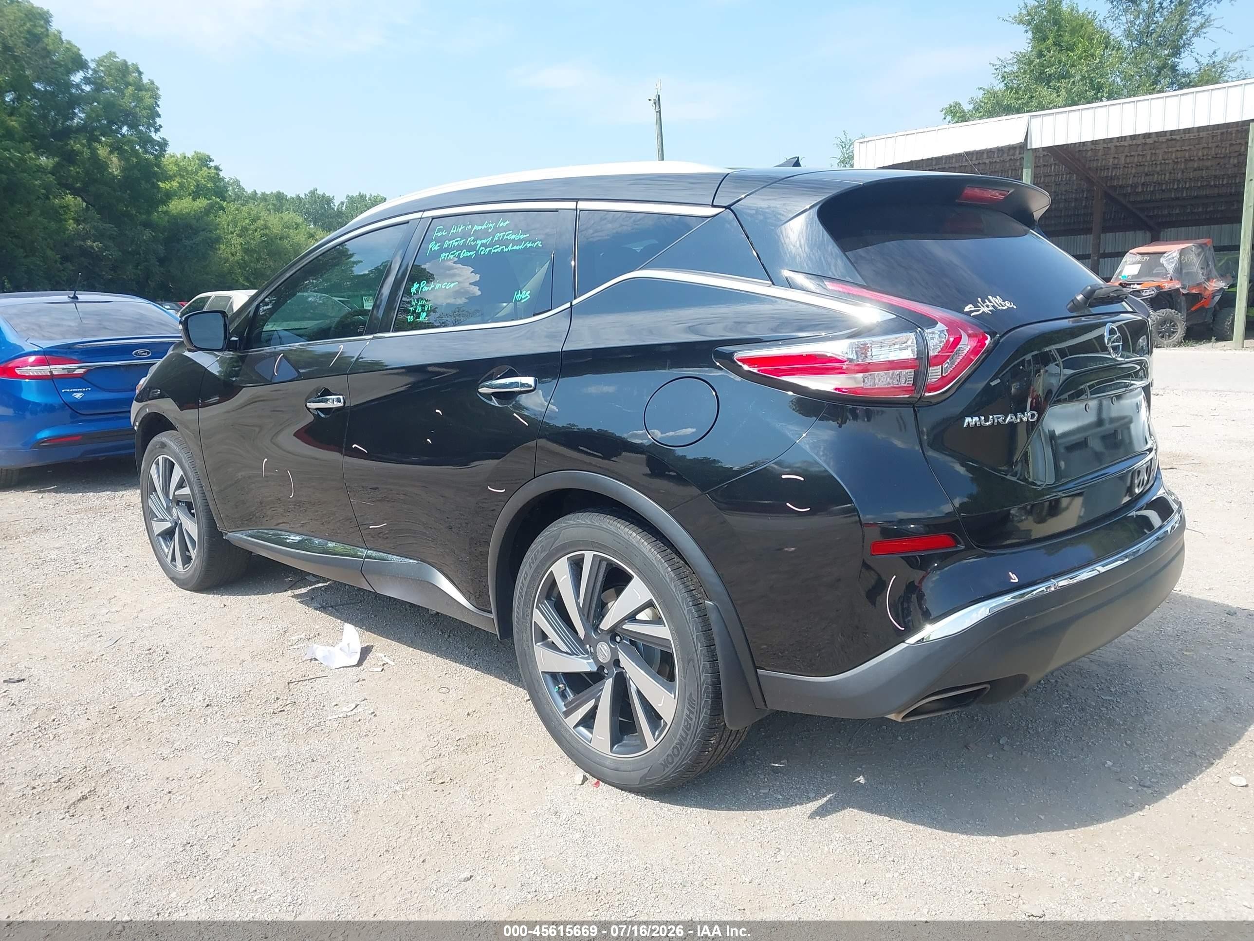2015 Nissan Murano Platinum Black vin: 5N1AZ2MH6FN265566