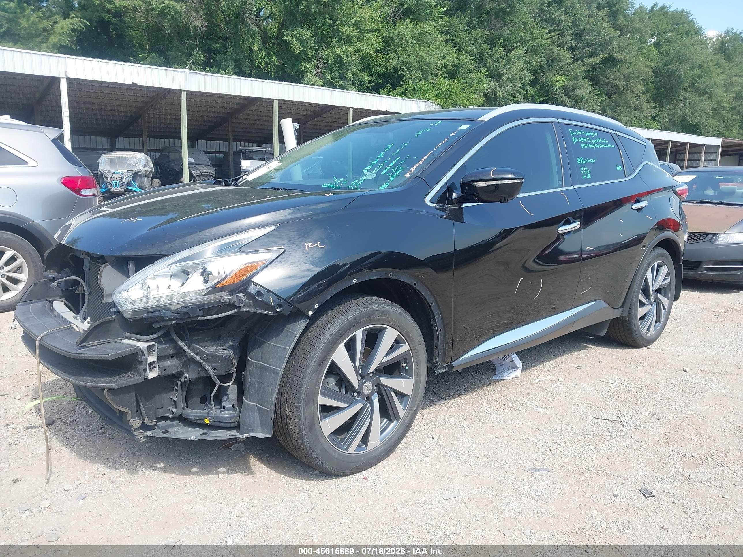 2015 Nissan Murano Platinum Black vin: 5N1AZ2MH6FN265566