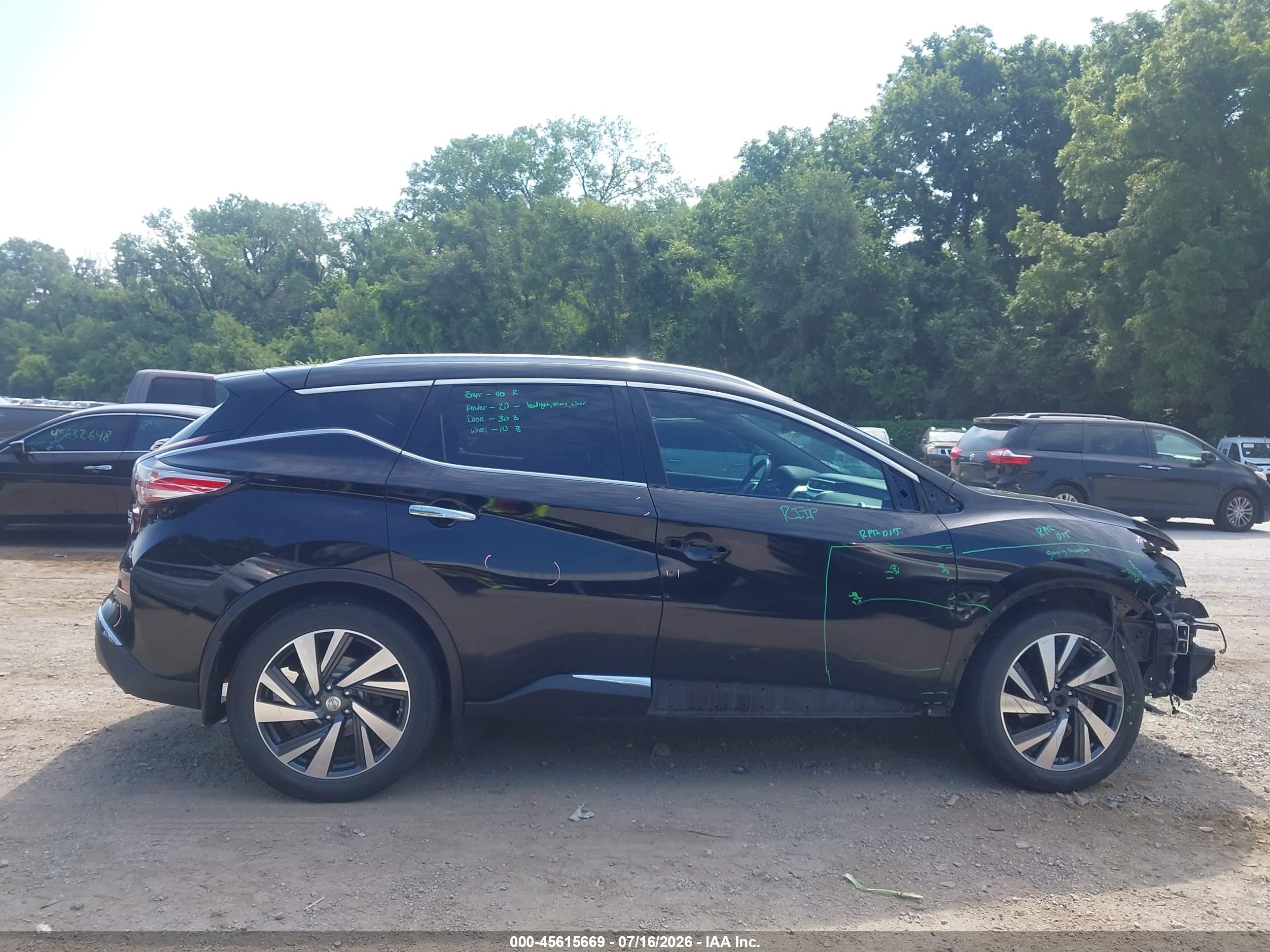 2015 Nissan Murano Platinum Black vin: 5N1AZ2MH6FN265566