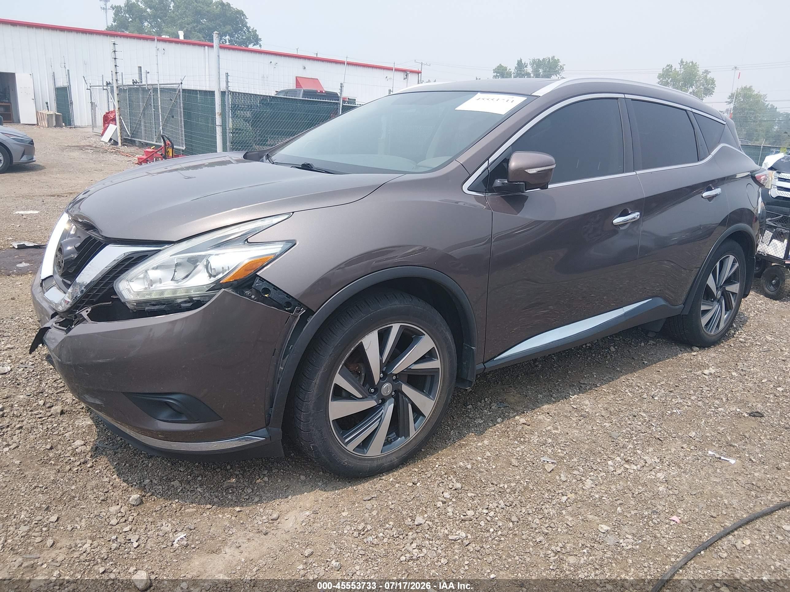 2015 Nissan Murano Platinum Gray vin: 5N1AZ2MH6FN266264