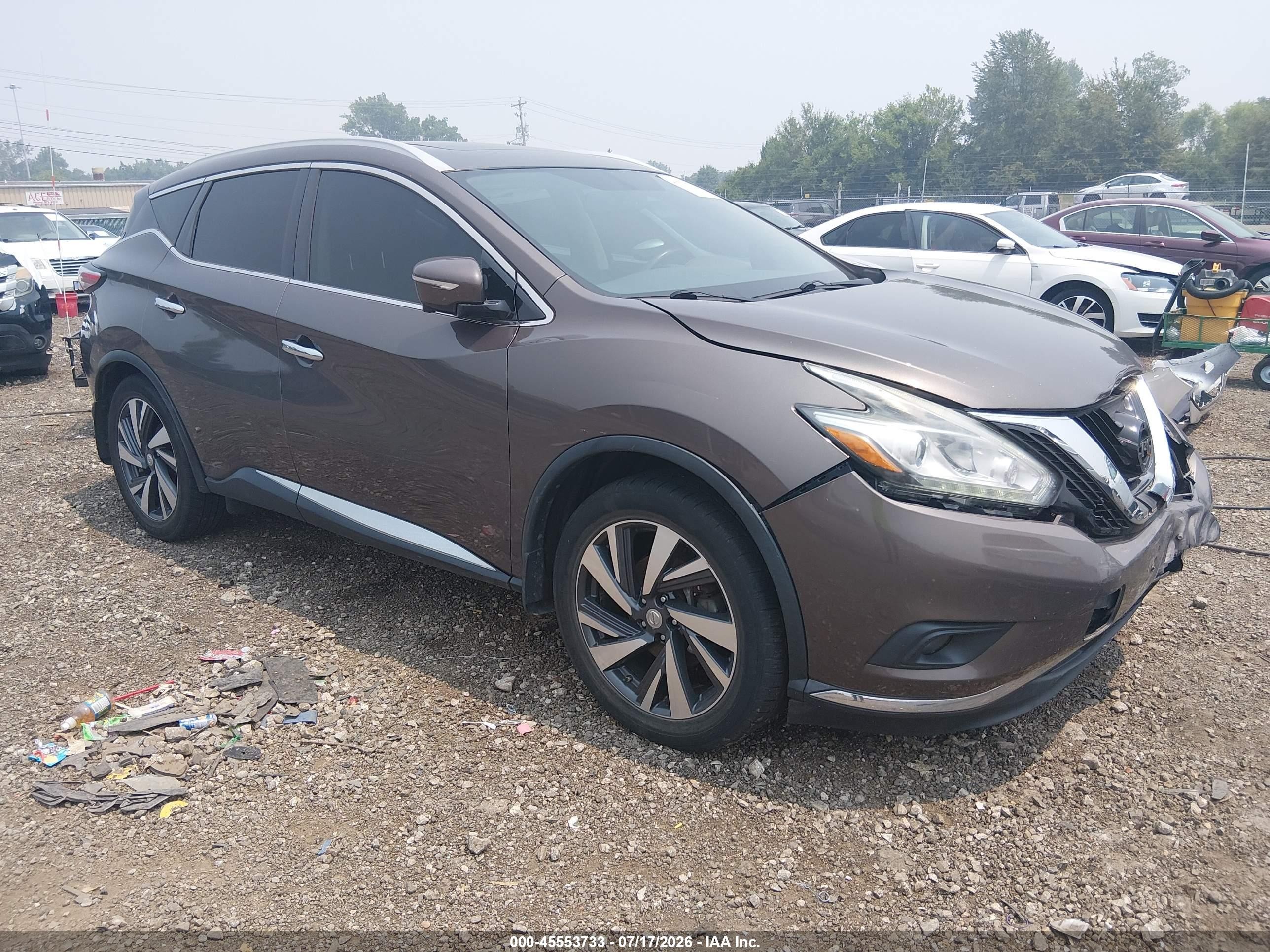 2015 Nissan Murano Platinum Gray vin: 5N1AZ2MH6FN266264