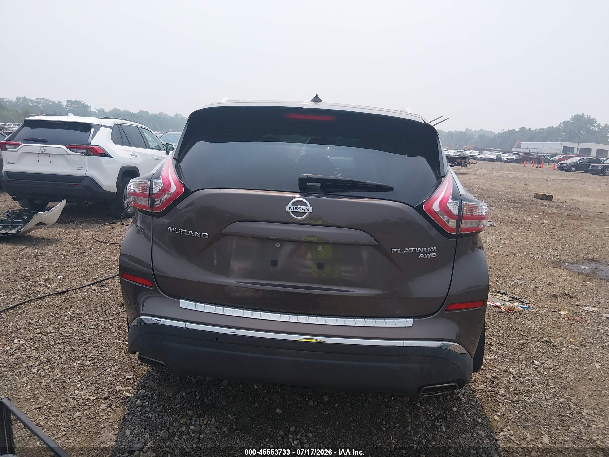 2015 Nissan Murano Platinum Gray vin: 5N1AZ2MH6FN266264