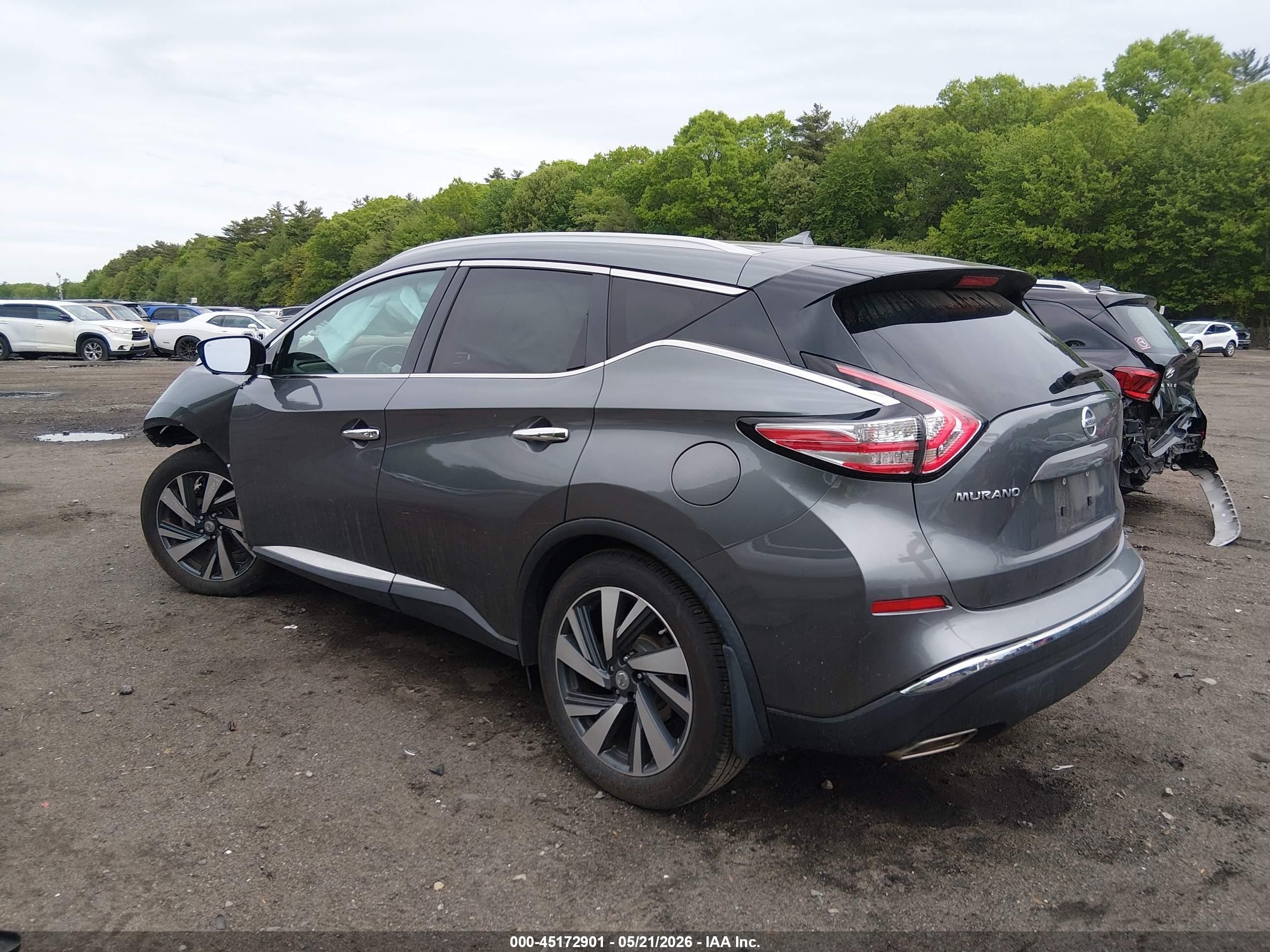 2015 Nissan Murano Platinum Gray vin: 5N1AZ2MH6FN275823