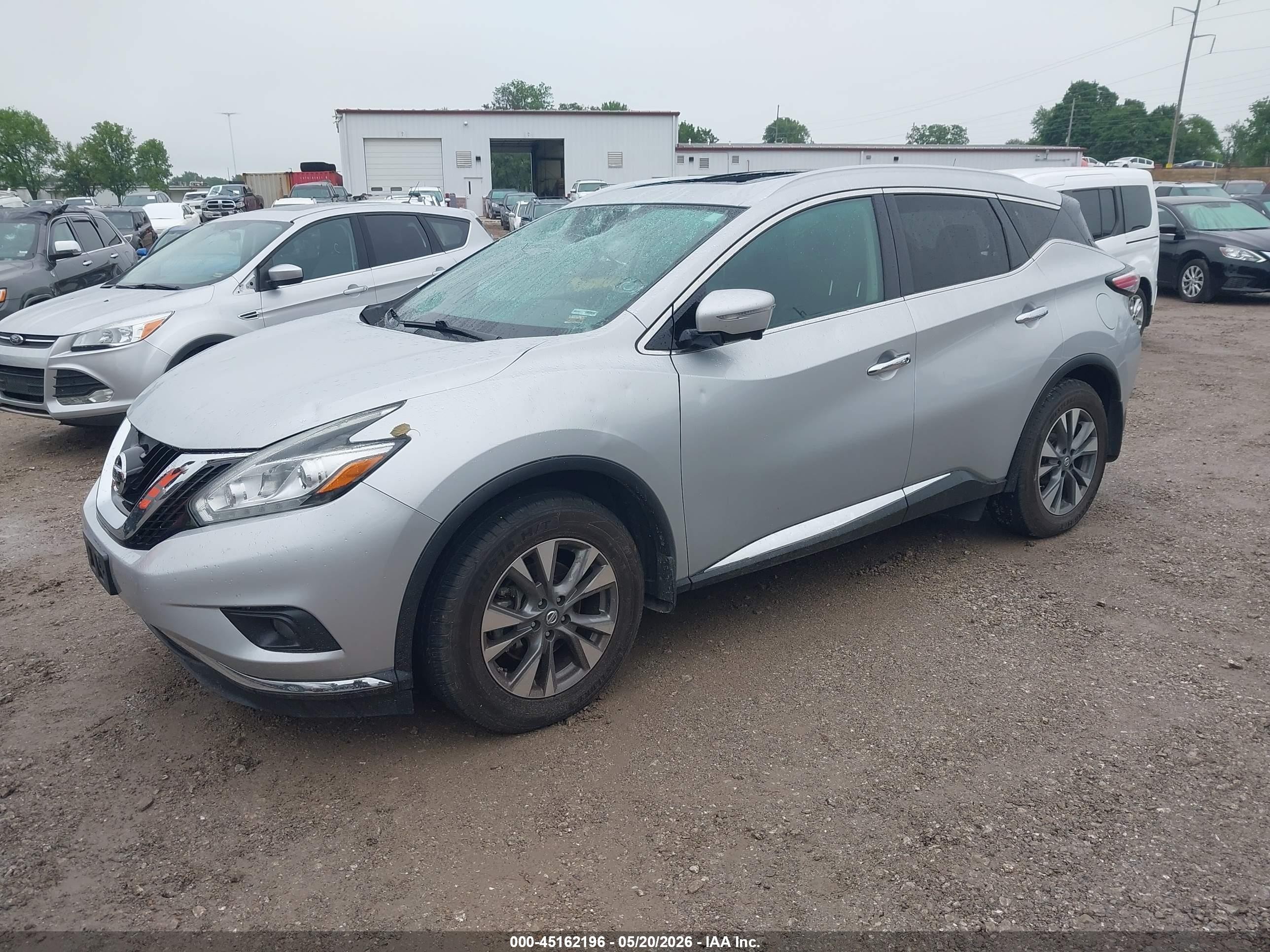 2015 Nissan Murano Sl Silver vin: 5N1AZ2MH6FN277409