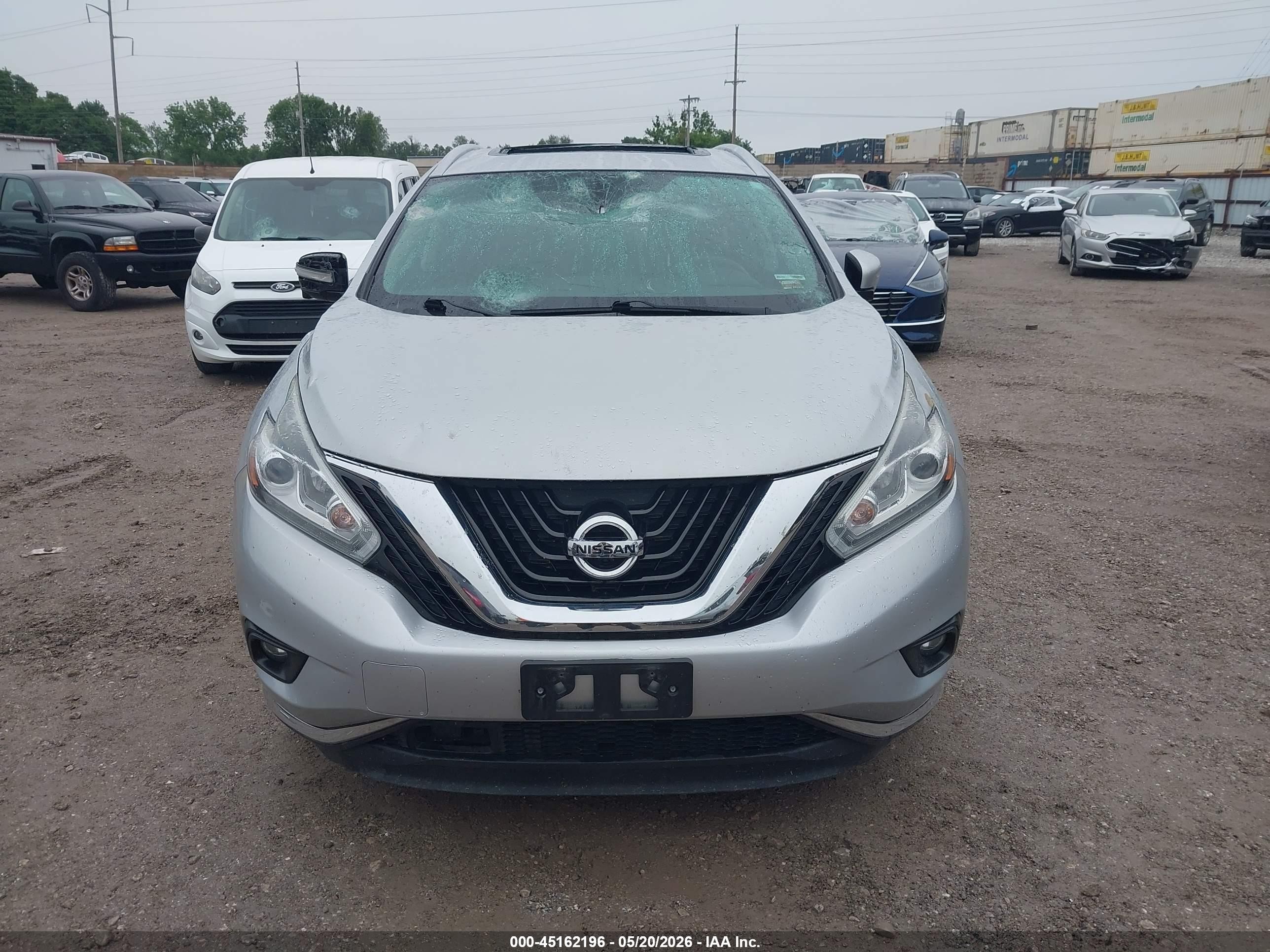 2015 Nissan Murano Sl Silver vin: 5N1AZ2MH6FN277409