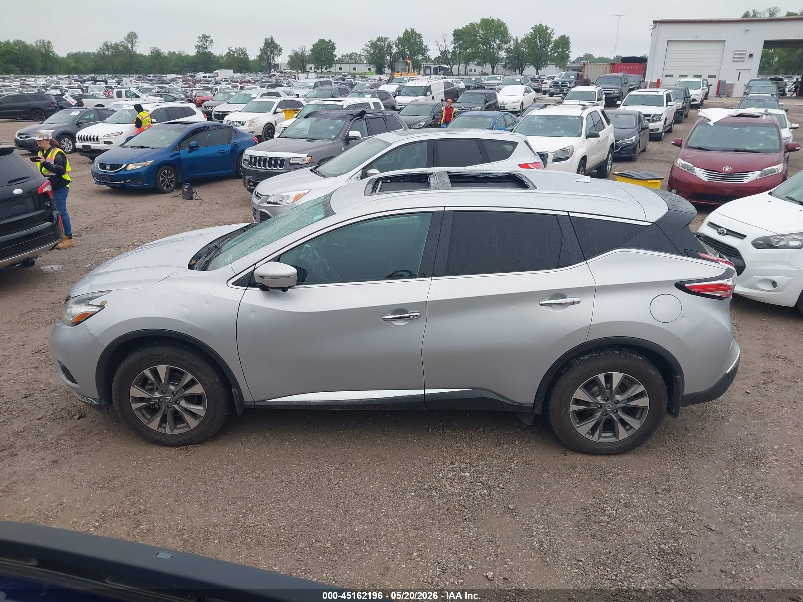 2015 Nissan Murano Sl Silver vin: 5N1AZ2MH6FN277409