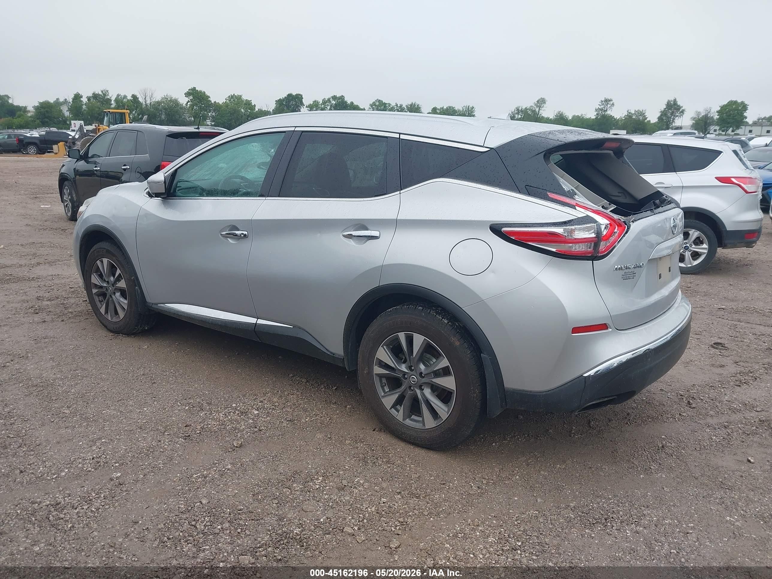 2015 Nissan Murano Sl Silver vin: 5N1AZ2MH6FN277409