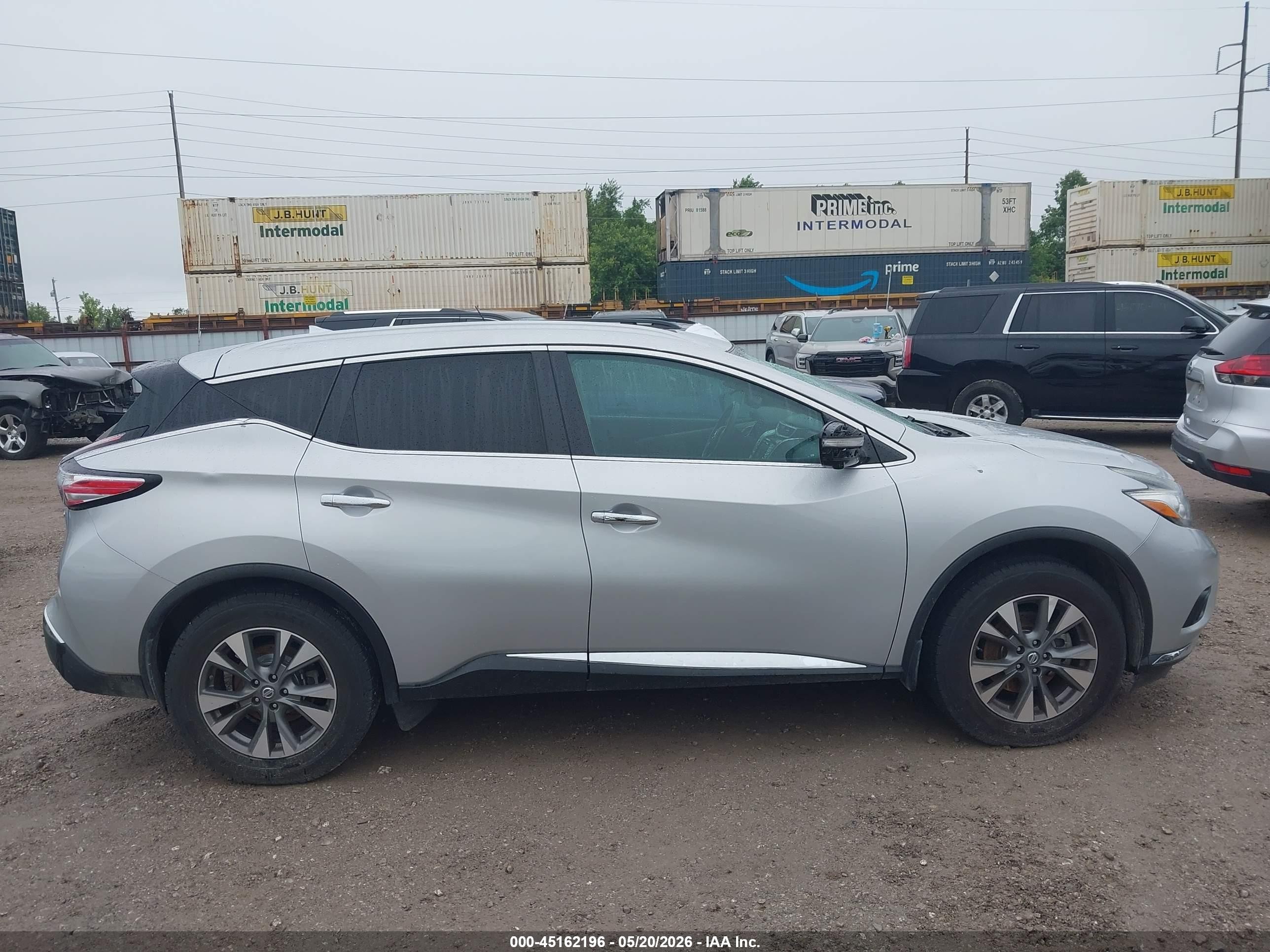 2015 Nissan Murano Sl Silver vin: 5N1AZ2MH6FN277409