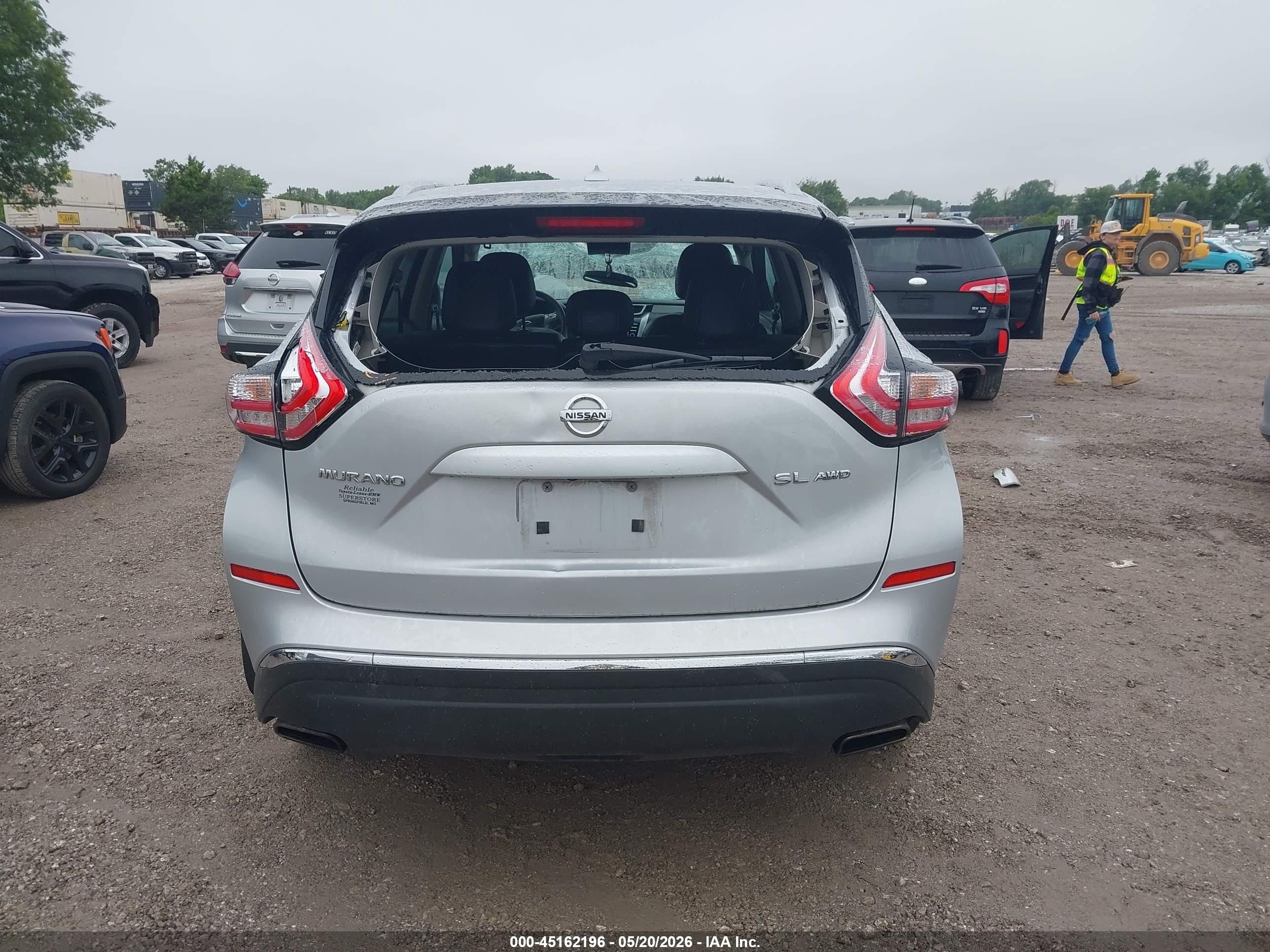 2015 Nissan Murano Sl Silver vin: 5N1AZ2MH6FN277409