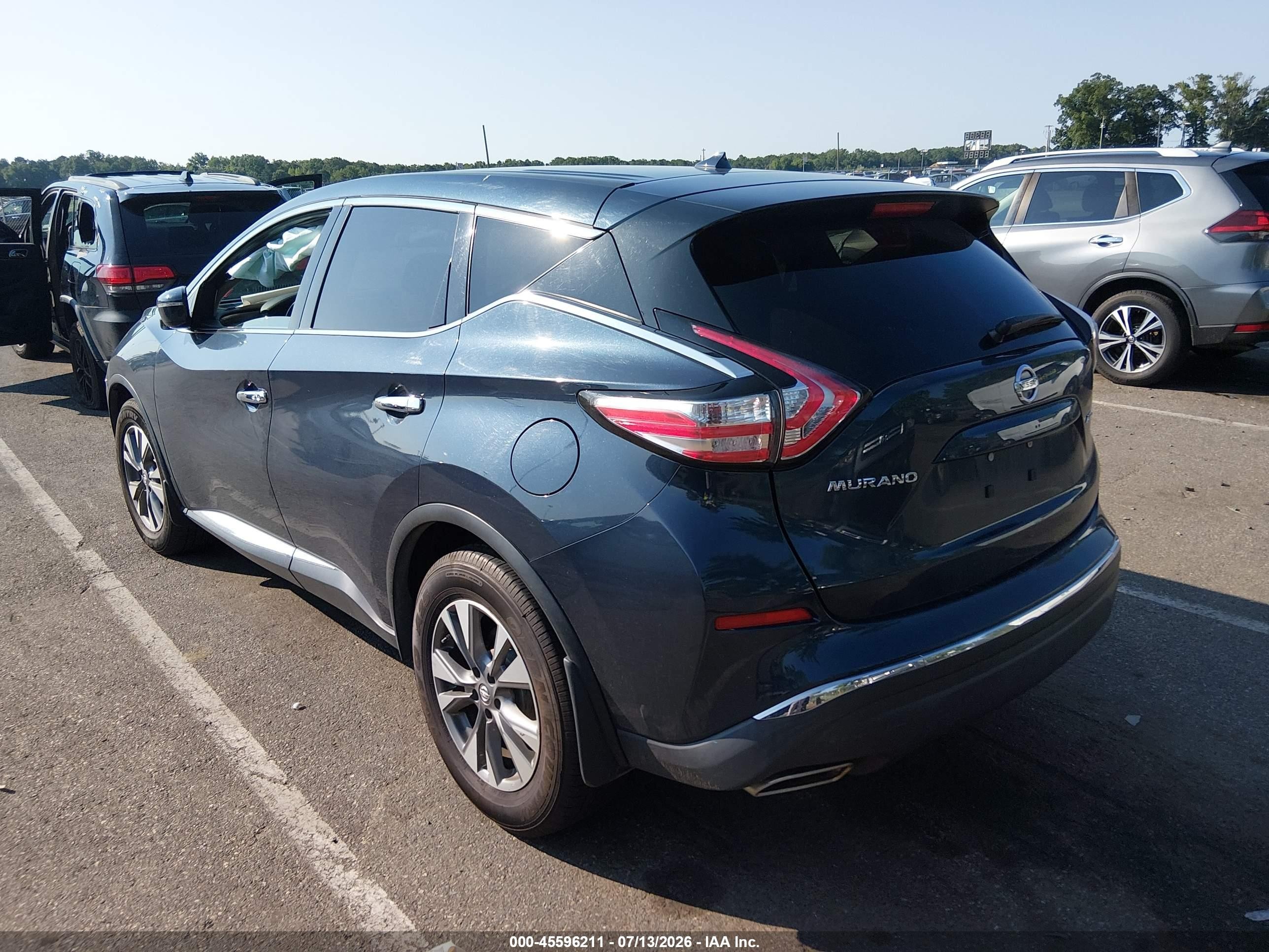 2015 Nissan Murano S Серый vin: 5N1AZ2MH6FN280603
