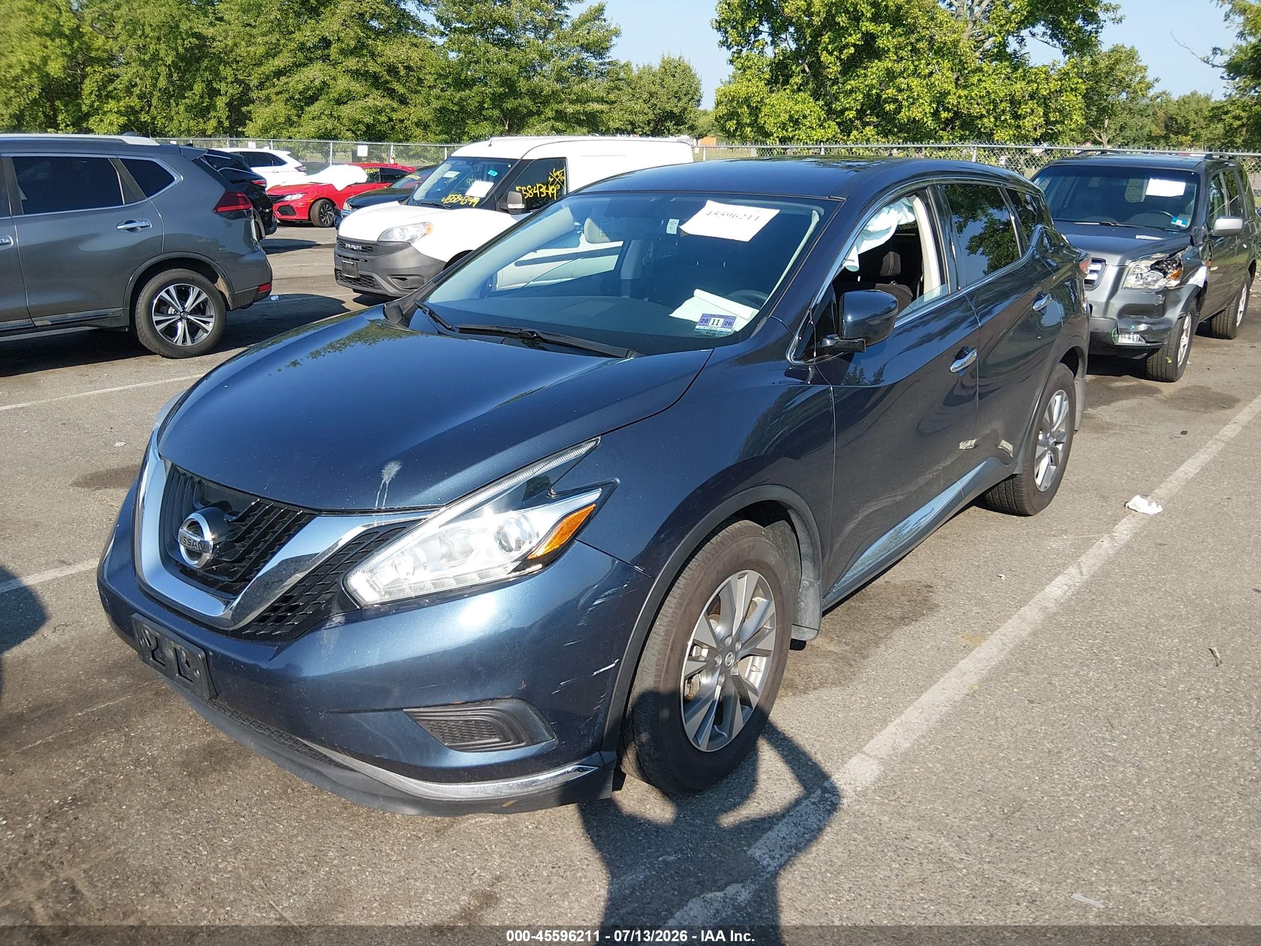2015 Nissan Murano S Серый vin: 5N1AZ2MH6FN280603
