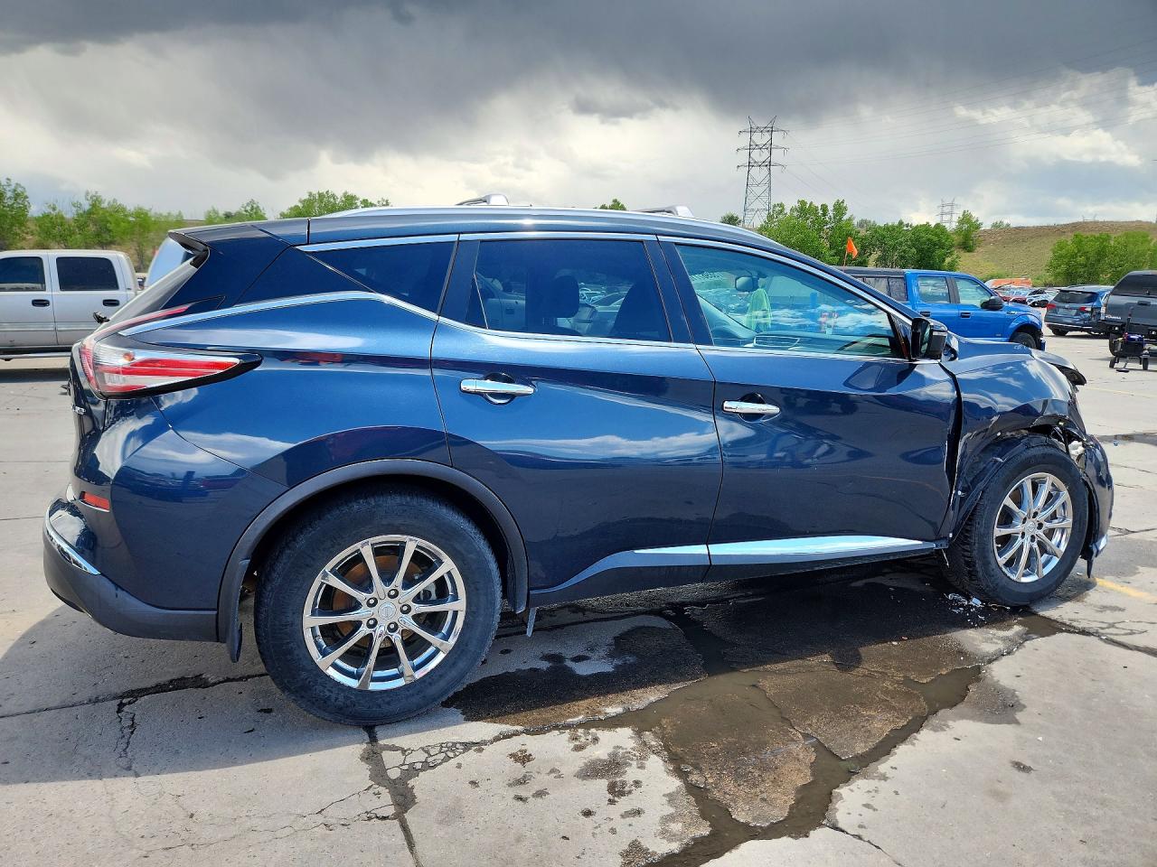 2015 Nissan Murano Sl Синий vin: 5N1AZ2MH6FN287339