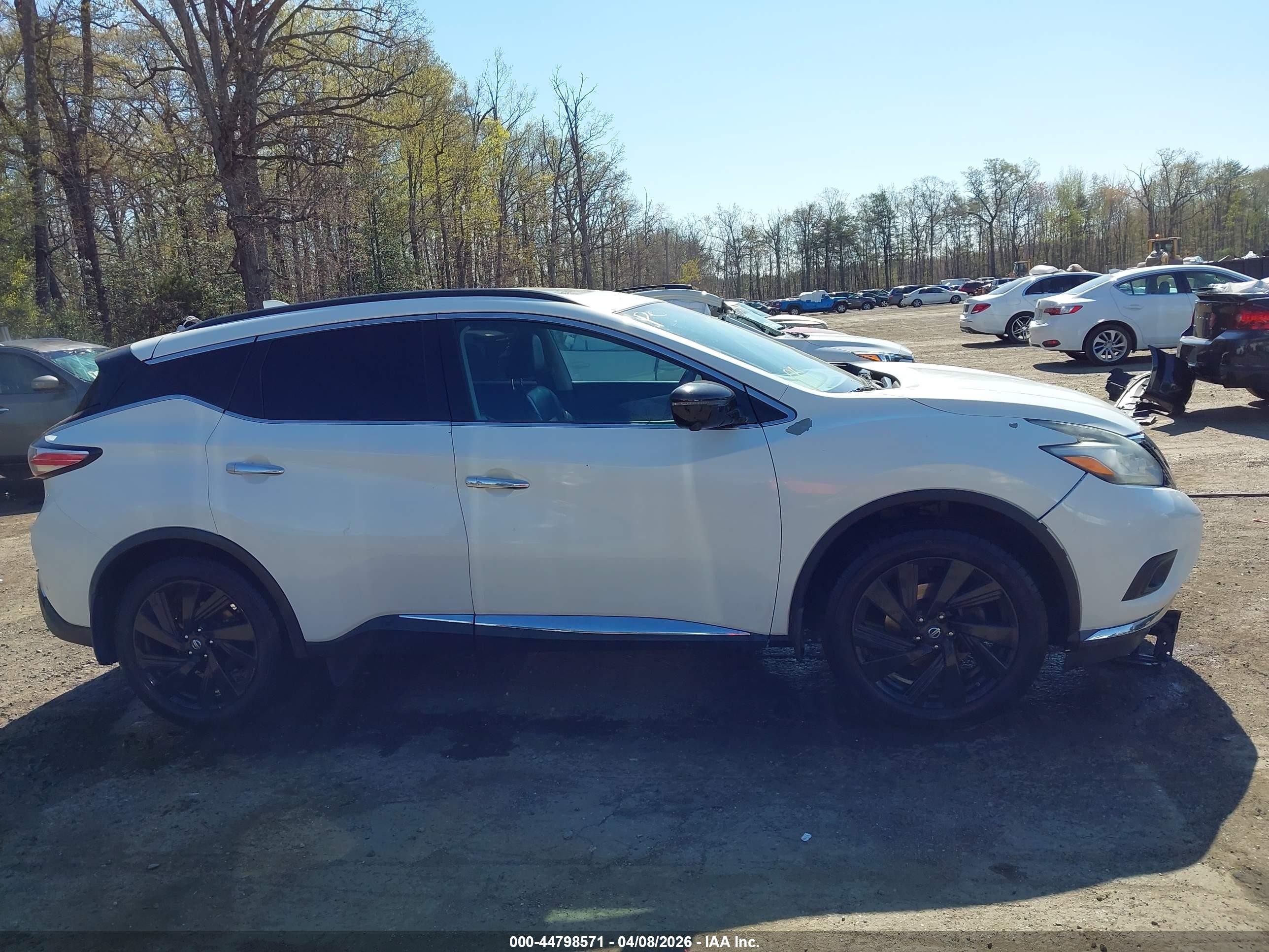 2017 Nissan Murano Platinum Белый vin: 5N1AZ2MH6HN178690